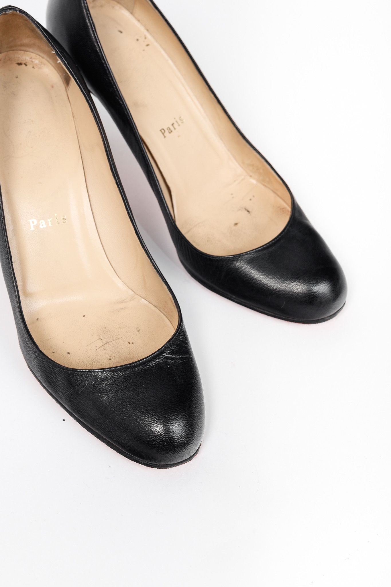 Christian Louboutin Christian Louboutin Simple Black Leather Pumps Size US 8 / IT 38 - 6 Thumbnail