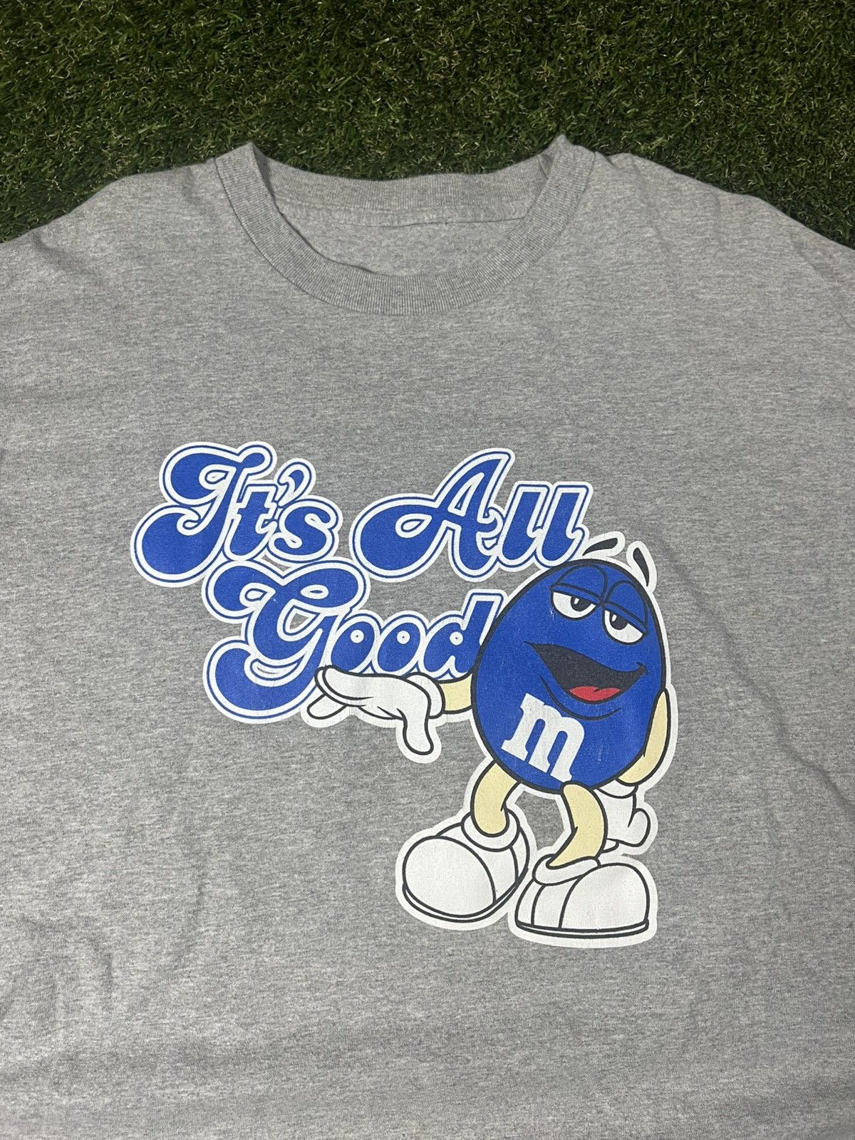 Vintage Vintage Y2k Blue M&M Candy Humor Chill Fall Graphic Race Tee Size US XL / EU 56 / 4 - 2 Thumbnail