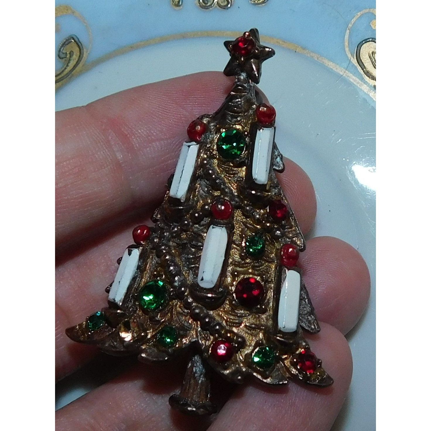 Other Vintage Christmas Tree With Candles Brooch Size ONE SIZE - 3 Thumbnail