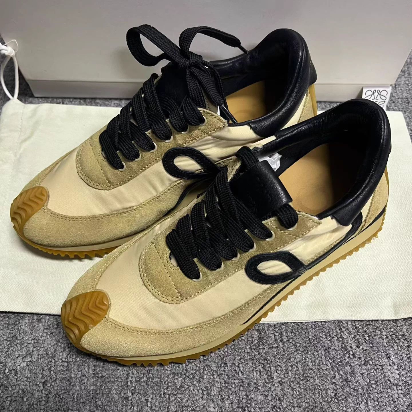 Loewe Loewe Black/Brown Vintage Lace-Up German Army Trainers - 37 Size US 6 / IT 36 - 2 Thumbnail