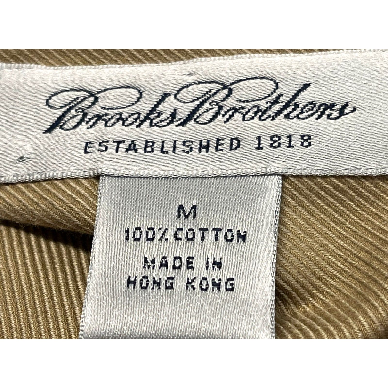 Brooks Brothers Brooks Brothers Button Up Classic Collared Long Sleeve Shirt Mens Medium Tan Brown Cotton Size M / US 6-8 / IT 42-44 - 6 Thumbnail