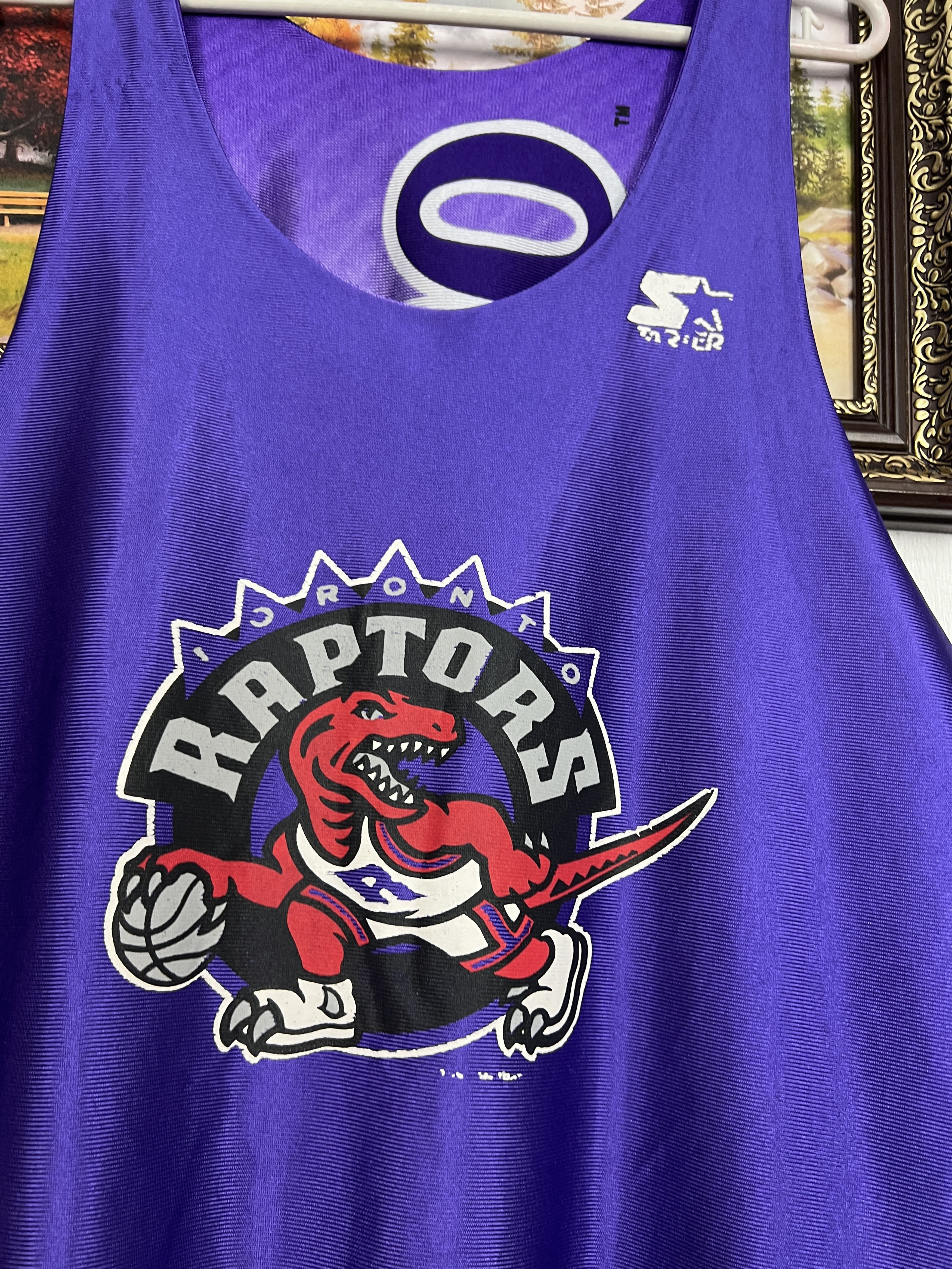Starter Vintage Toronto Raptors Reversible Jersey Warm Up Trikot Size US XL / EU 56 / 4 - 9 Thumbnail
