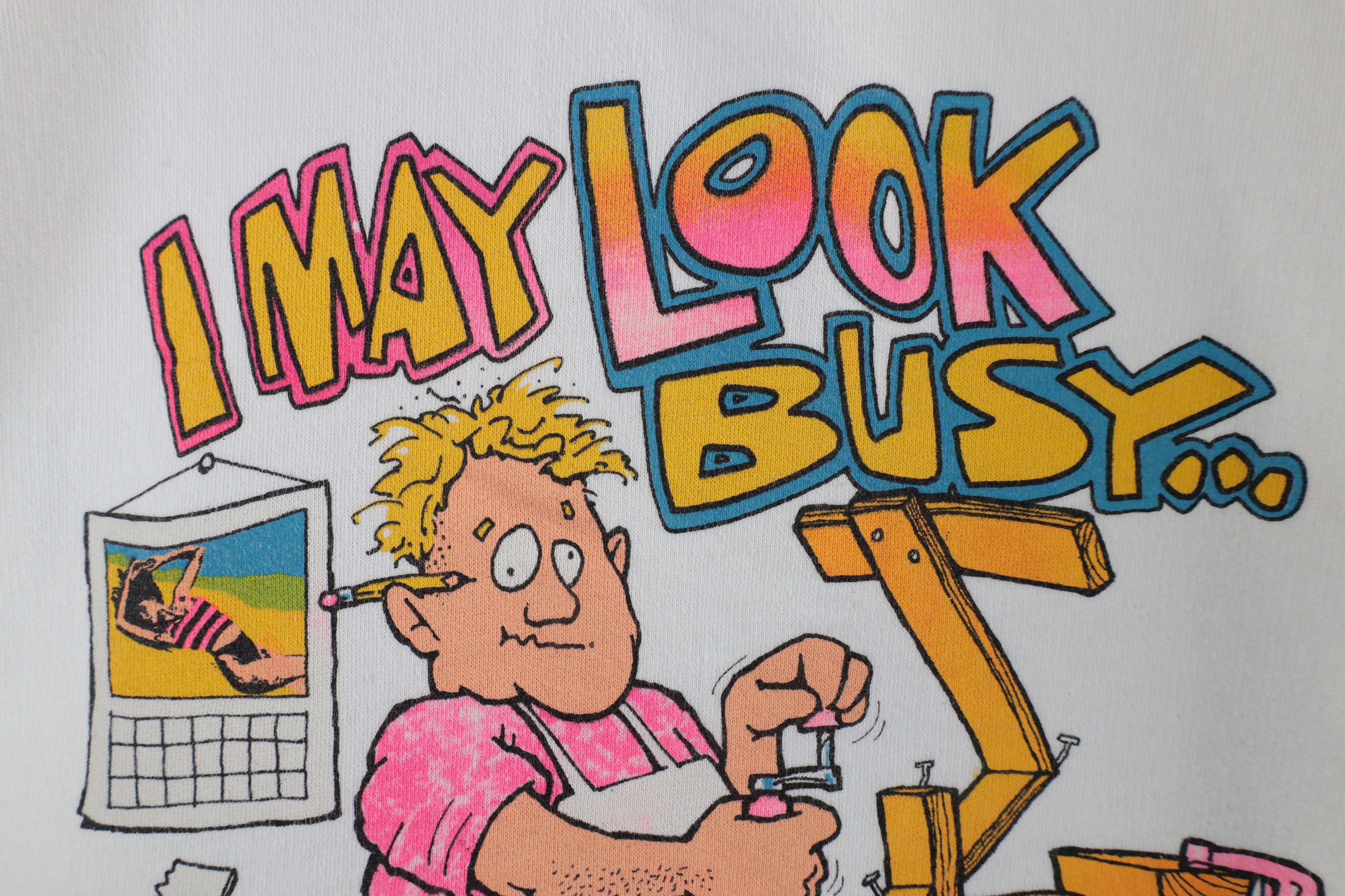 Vintage Vintage 90s I Busy But I'm Just Confused Cartoon Sweatshirt Size US XXL / EU 58 / 5 - 5 Thumbnail