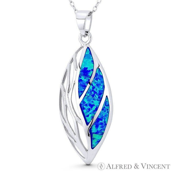Other Leaf Plantlife Charm Created Opal Sterling Silver Pendant Size ONE SIZE - 1 Preview