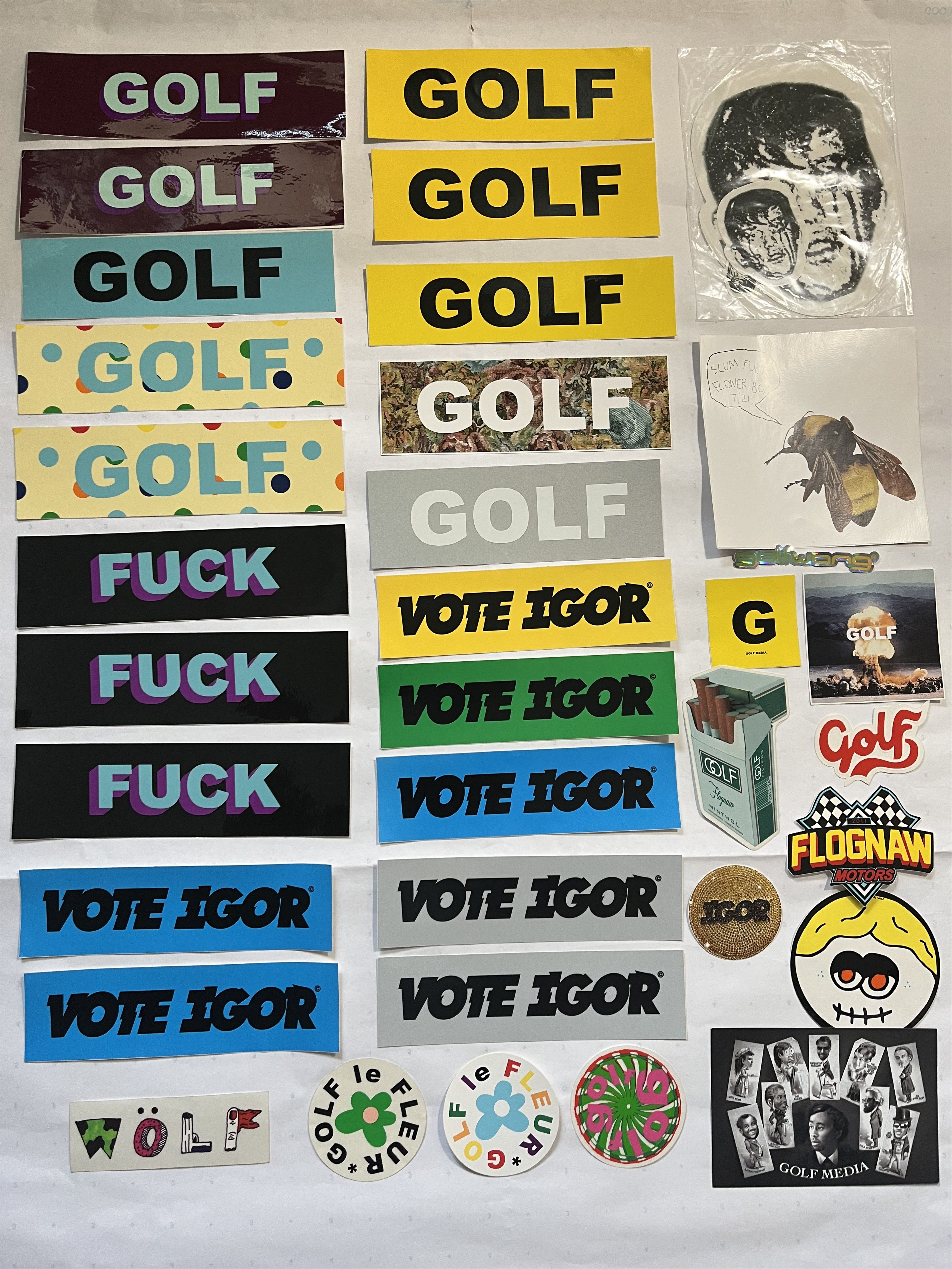 Golf Wang Golf Wang Sticker Pack Bundle Lot Size ONE SIZE - 1 Thumbnail