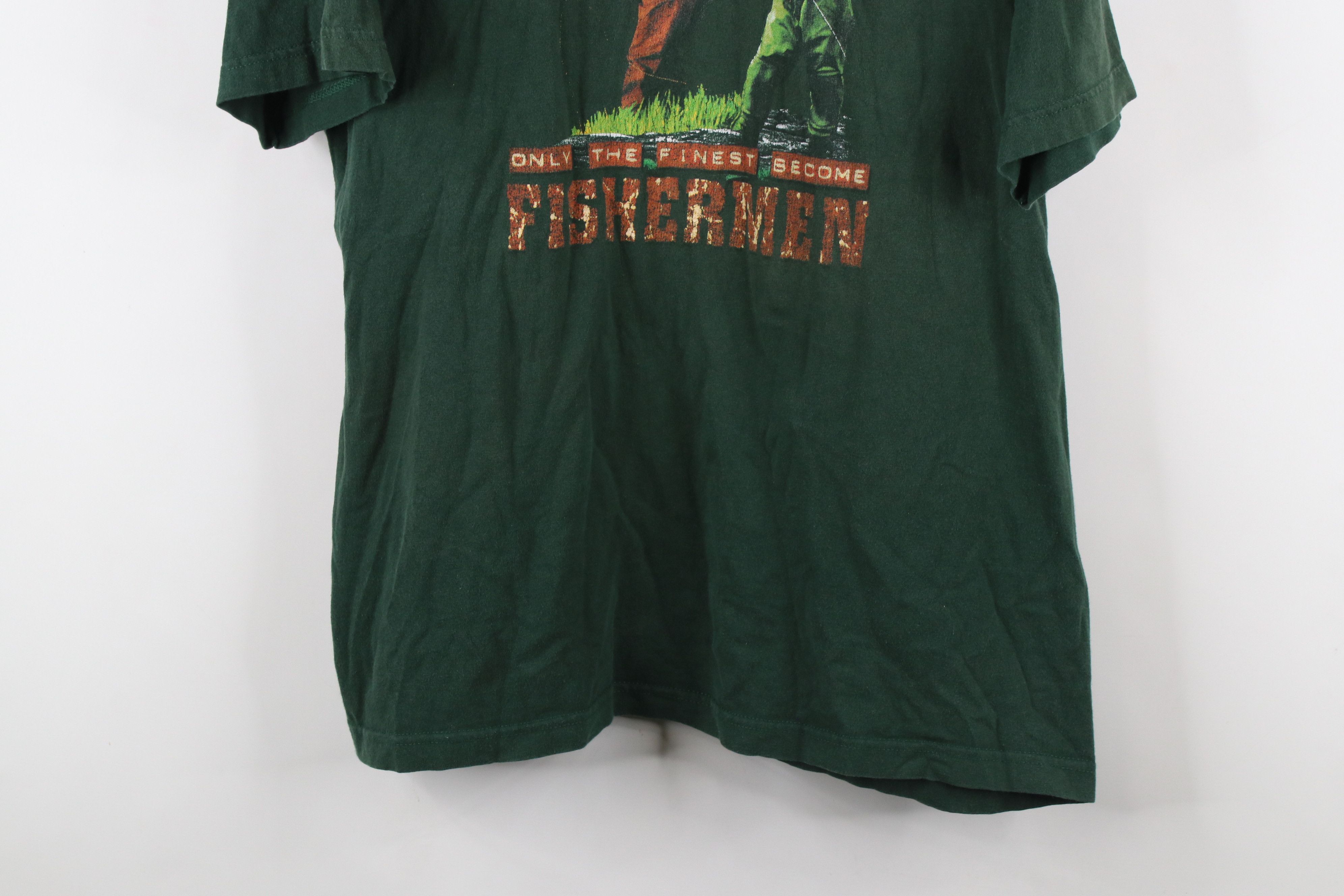 Vintage Vintage 90s Streetwear The Finest Become Fishermen T-Shirt Size US XL / EU 56 / 4 - 3 Thumbnail