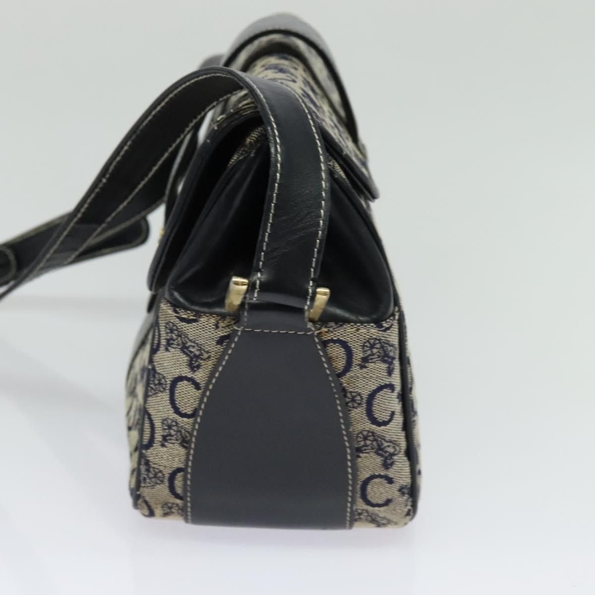 Celine CELINE C Sulky Shoulder Bag Canvas Navy Gold Size ONE SIZE - 5 Thumbnail