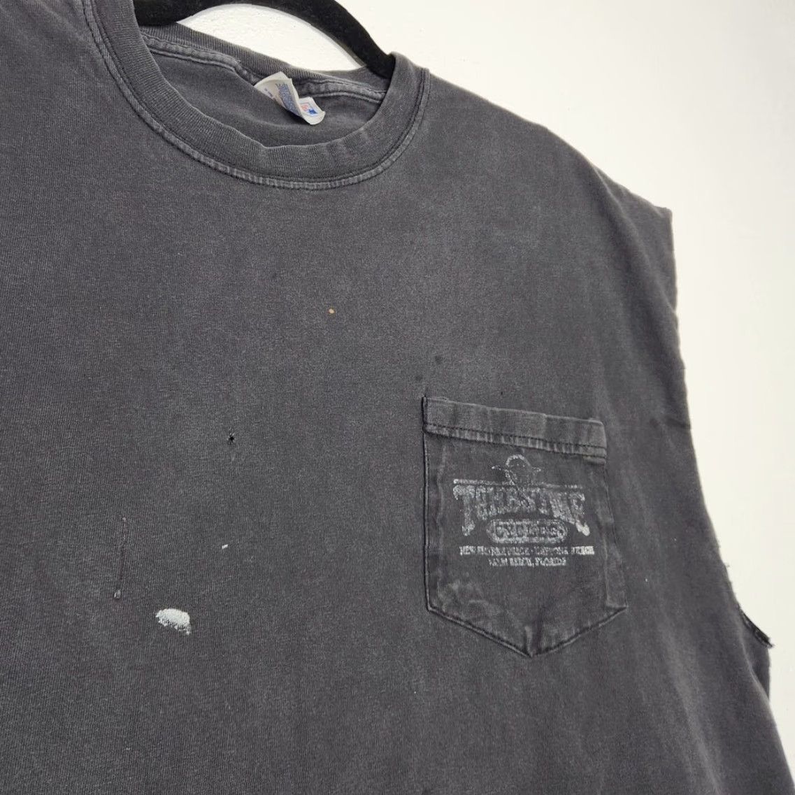 Hanes VINTAGE Tombstone Cycles Biker Harley Davidson Chopped Sleeveless Thrash Grunge Shirt XL Black Unisex Adults Boys Girls Mens Womens Hanes Size US XL / EU 56 / 4 - 5 Thumbnail