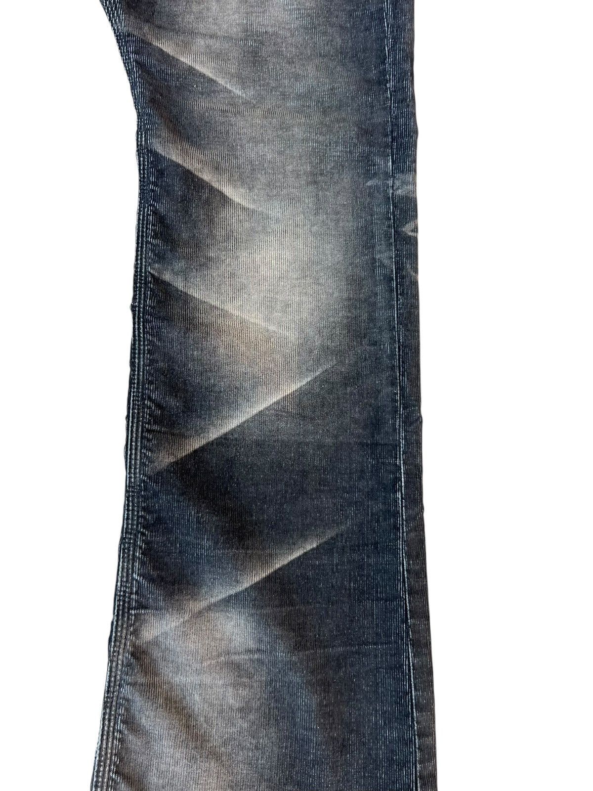Vintage Rattle Trap Japan Distress Fade Stretch Corduroy Flare Jeans Size US 32 / EU 48 - 12 Thumbnail