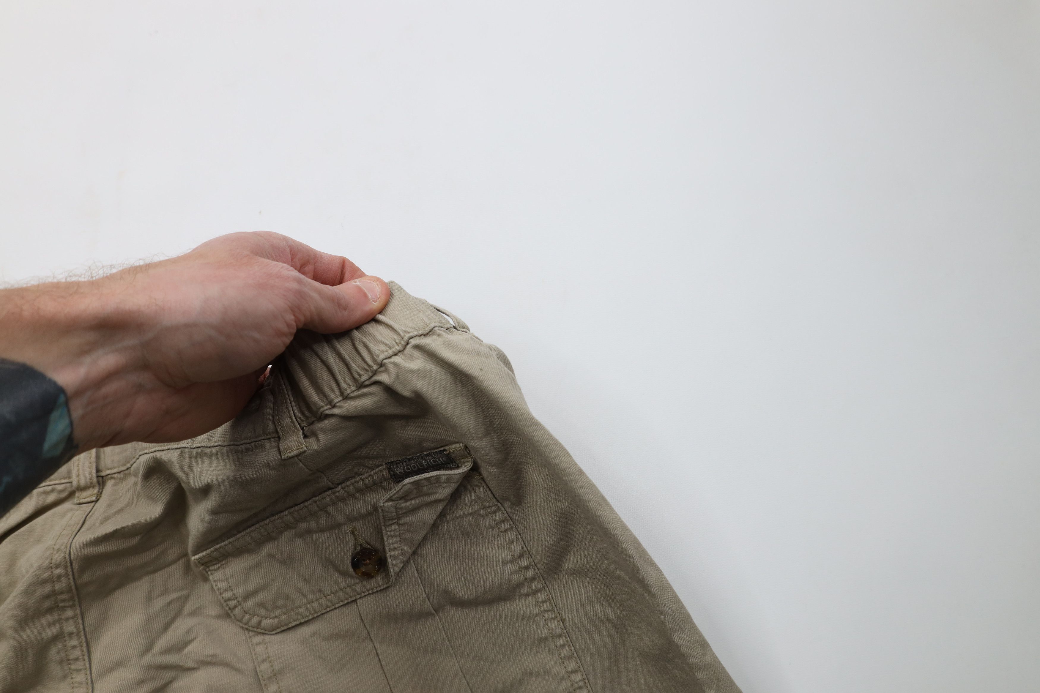 Woolrich Woolen Mills Vintage 90s Woolrich Above Knee Trekking Hiking Shorts Beige Size US 38 / EU 54 - 11 Thumbnail