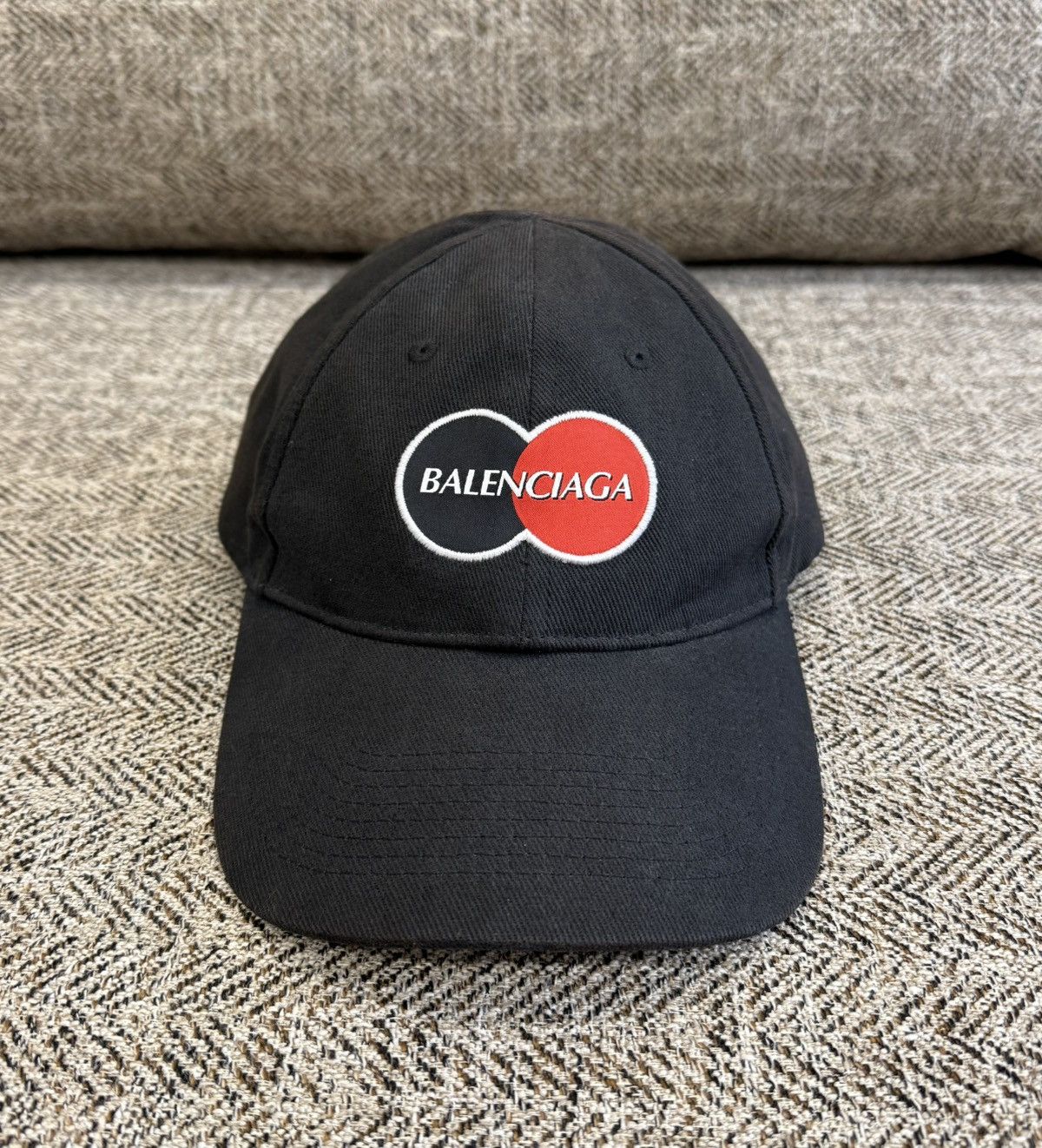 Balenciaga Balenciaga Mastercard Logo Baseball Cap Black Hat Size ONE SIZE - 2 Thumbnail
