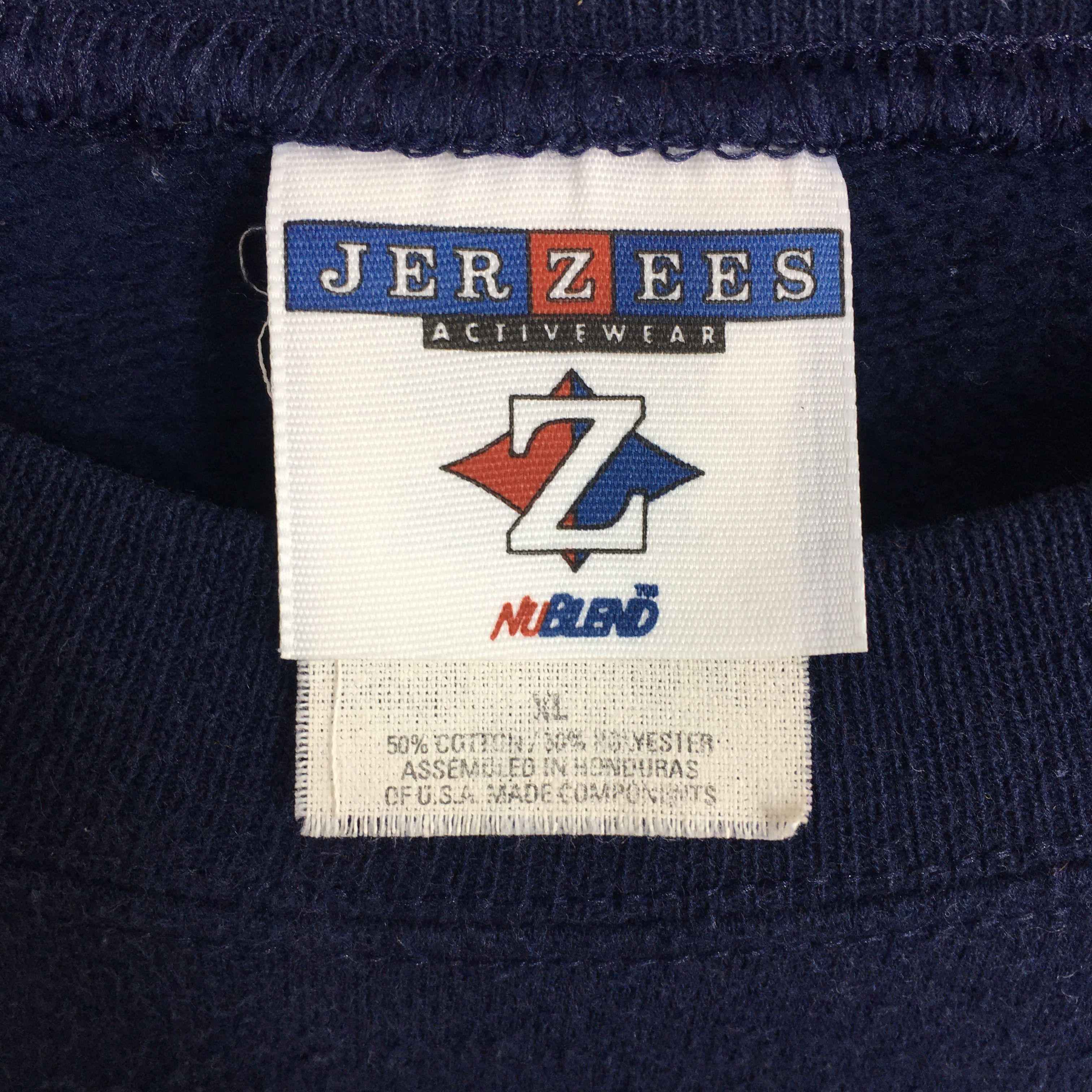 Jerzees Vintage 90s Jerzees Usa Navy Blue Sweatshirt XLarge Size US XL / EU 56 / 4 - 4 Thumbnail