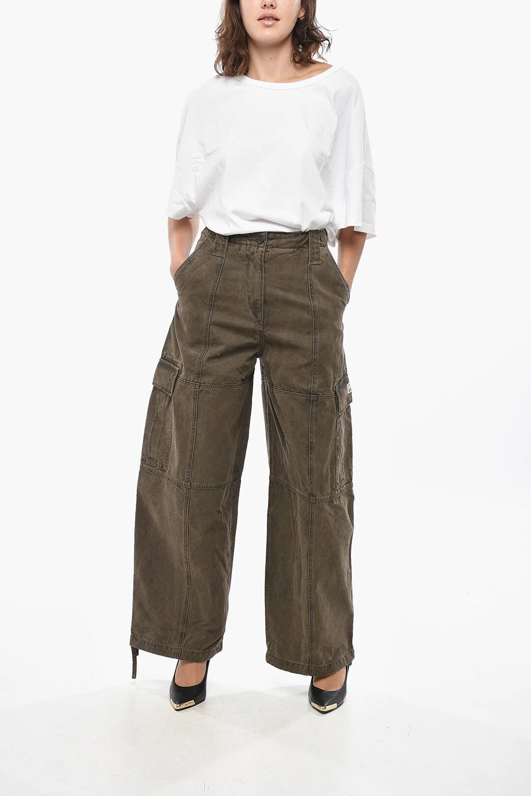 Kenzo og1mm0426 Tie-Dye Effect Cargo Pants in Brown Size 27" / US 4 / IT 40 - 4 Thumbnail