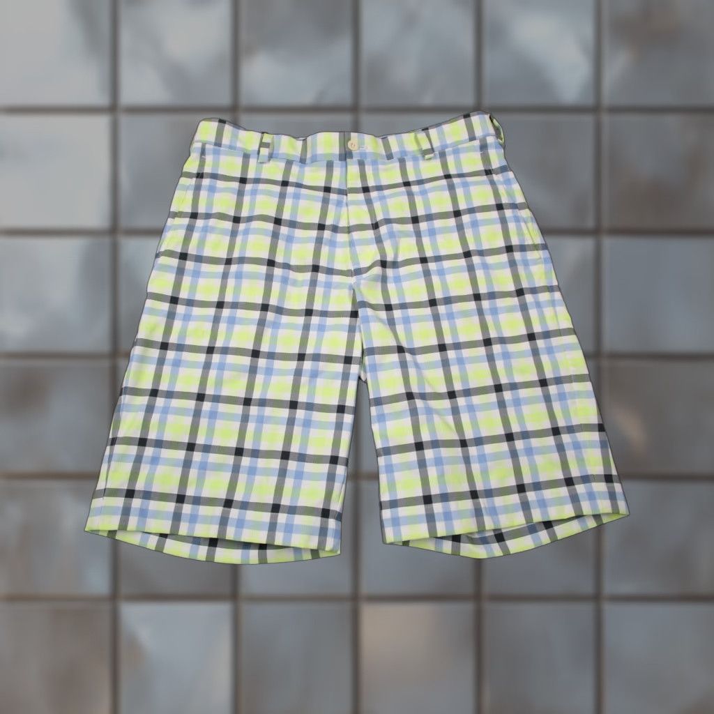 Nike Nike Golf Shorts Mens 32 Blue Dri-Fit Check 10" Chino Casual Travel Sports Golf Mens Size US 32 / EU 48 - 1 Thumbnail