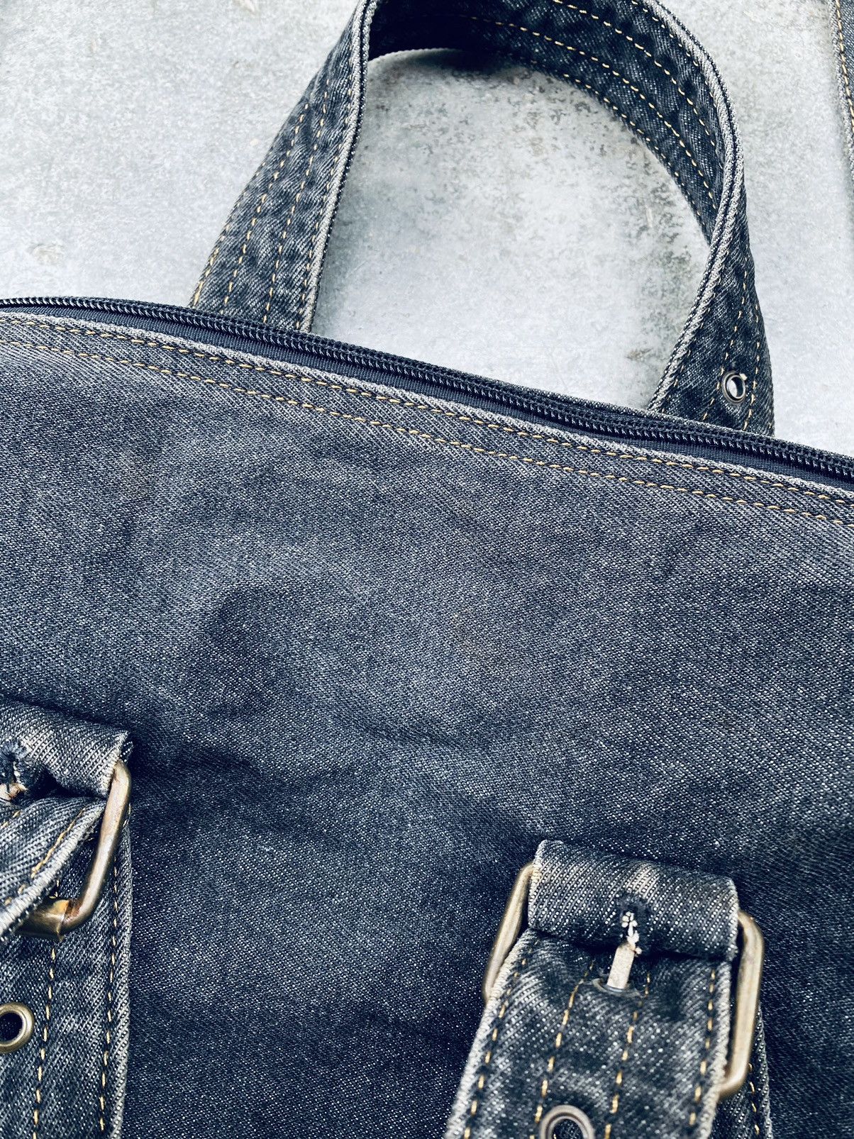 Vintage Vintage 21735 Japan Fabric Black Cross Body Denim Bag Size ONE SIZE - 17 Thumbnail