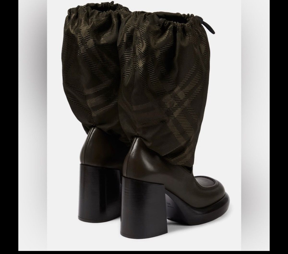 Burberry Burberry Vintage Check Square Toe Wedge Boots – EU 36 – BNIB Size US 6 / IT 36 - 5 Thumbnail