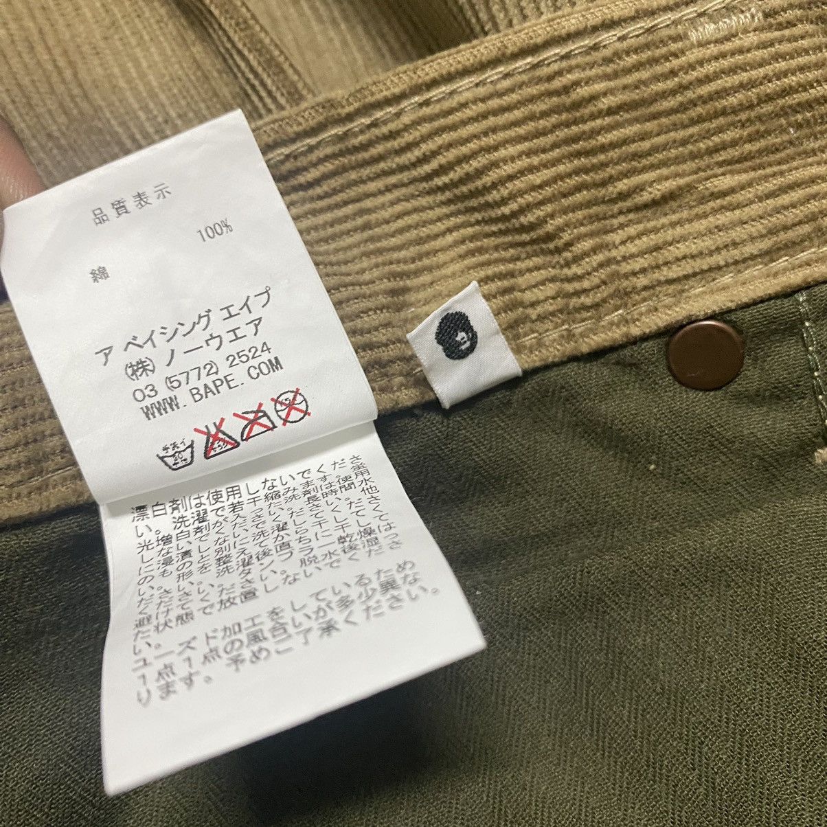 Bape Vintage A Bathing Ape BAPE Carpenter Pants Corduroy Size US 34 / EU 50 - 20 Thumbnail