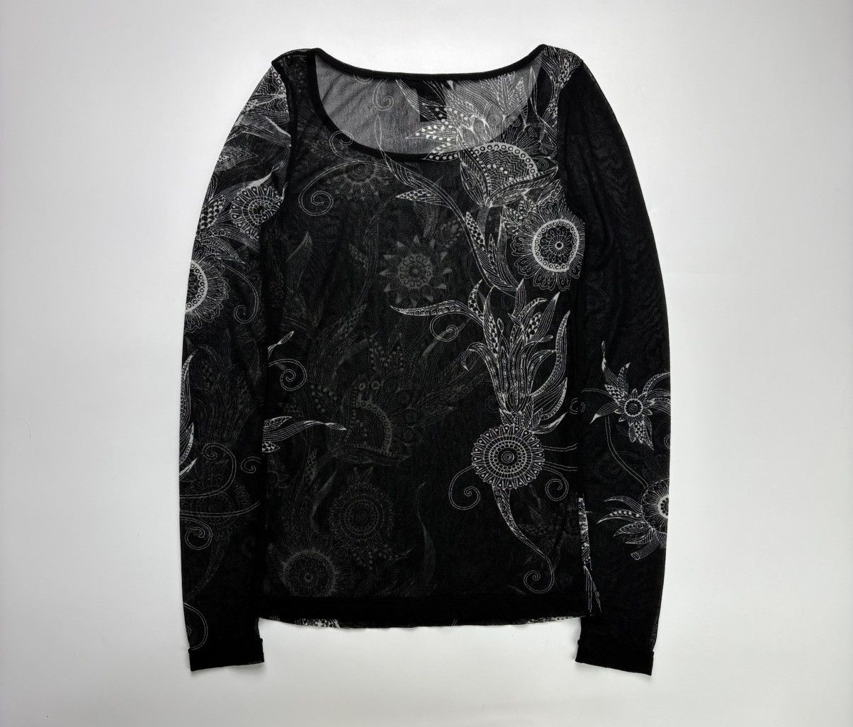 Vivienne Tam Archive Vivienne Tam Kachofugetsu Mesh Longsleeve Size XS / US 0-2 / IT 36-38 - 2 Thumbnail