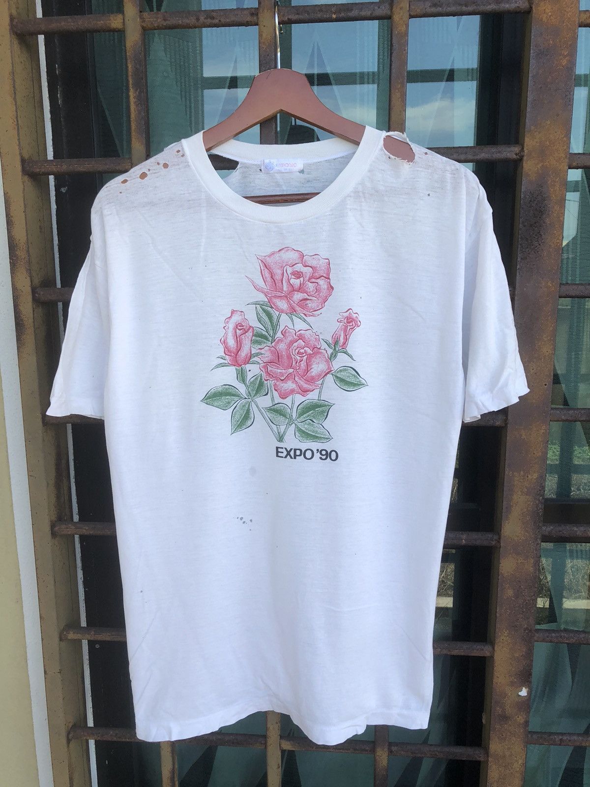 Vintage 90’ Destroy Single Stich Expo Shirt Size US M / EU 48-50 / 2 - 1 Thumbnail