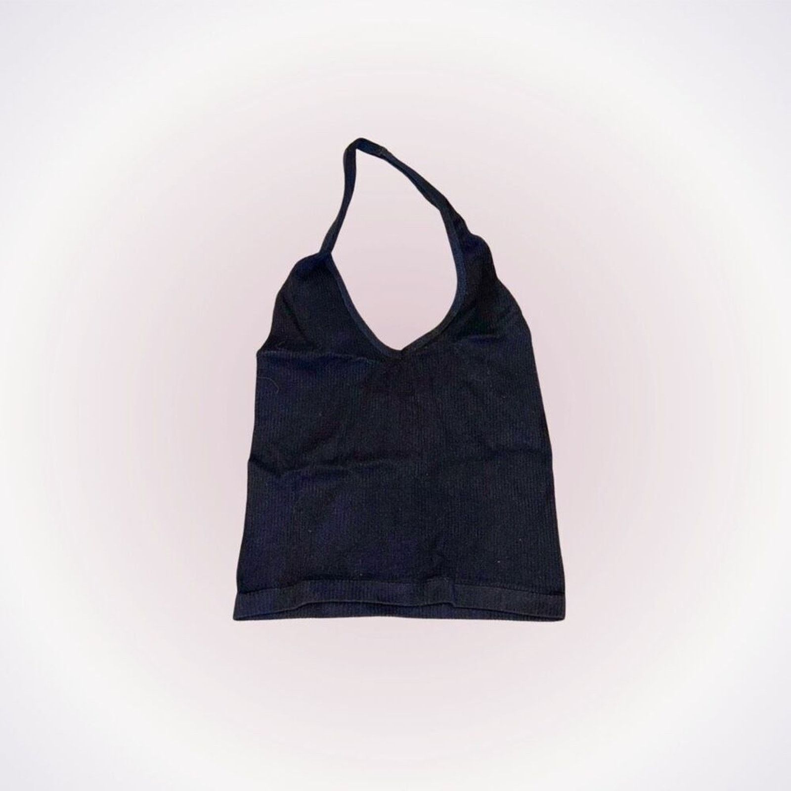 Other Out from Under Black Halter Ribbed Crop Top | Sz S Size S / US 4 / IT 40 - 1 Thumbnail