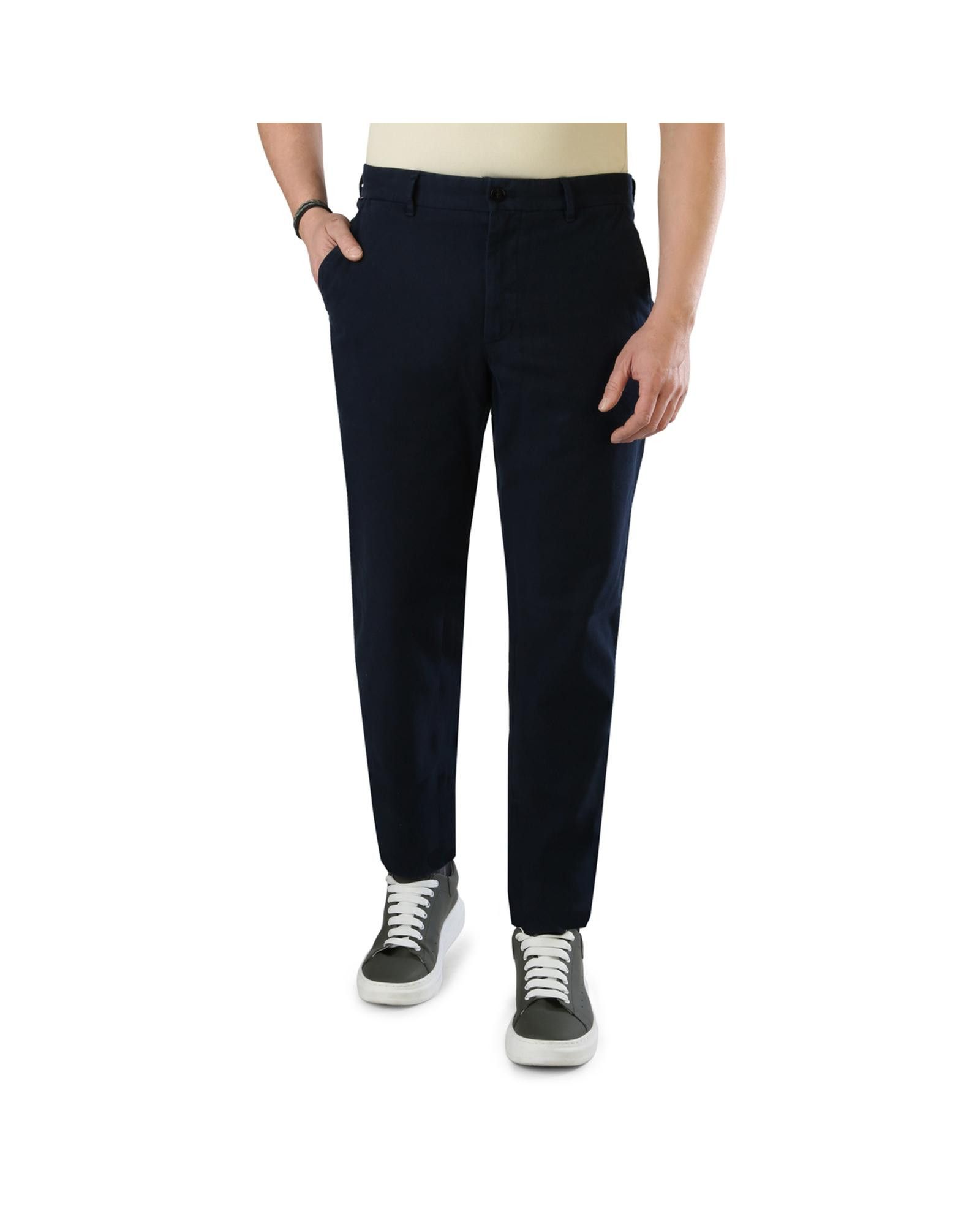 image of Tommy Hilfiger Button And Zip Fastening Trousers in Blue, Men's (Size 31)