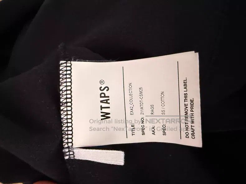 Wtaps Wtaps Black Short Sleeve T-Shirt Size US L / EU 52-54 / 3 - 4 Thumbnail