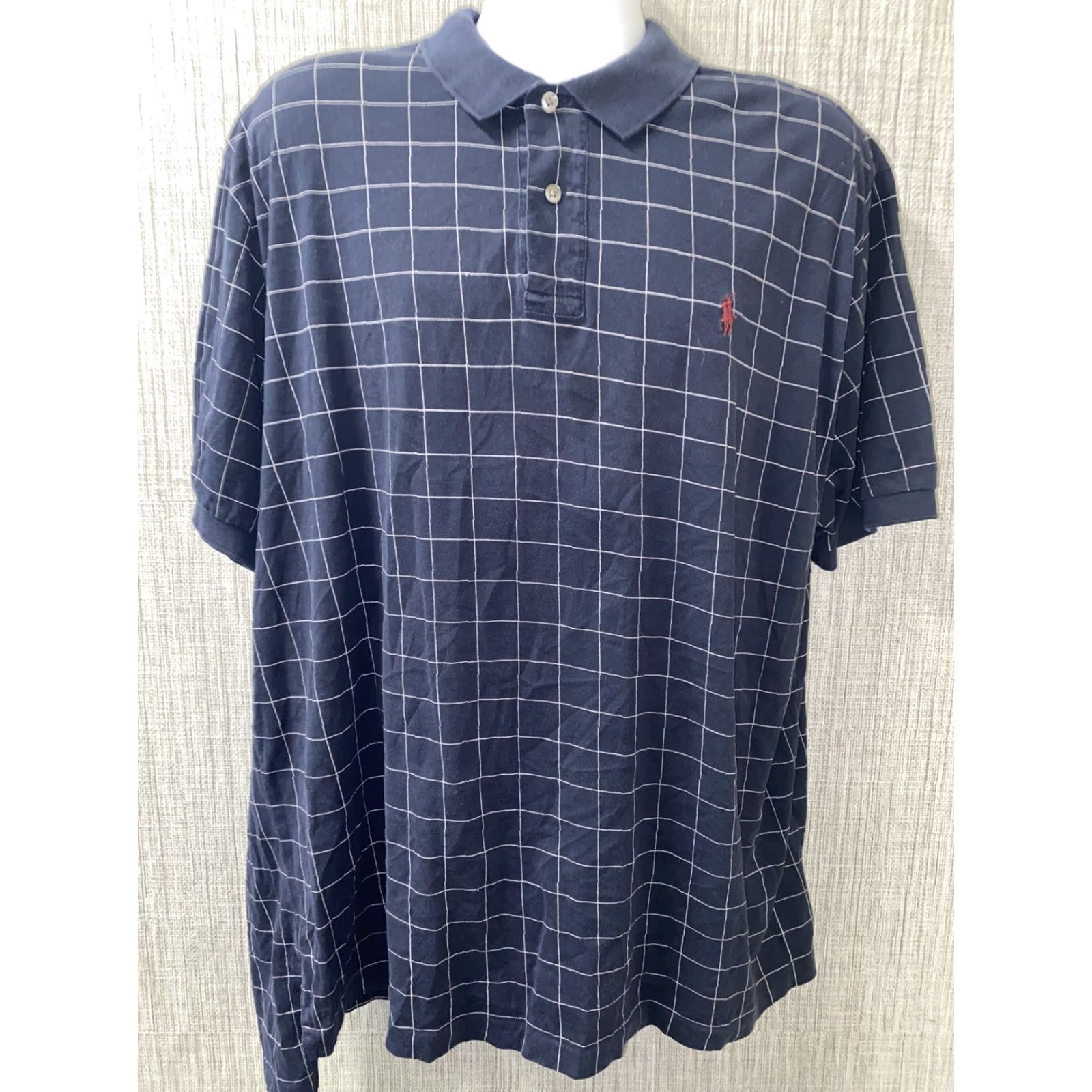 Polo Ralph Lauren Polo Ralph Lauren Polo Shirt Checkered Mens XXL Blue Short Sleeve Shirt Button-Up 2XL Regular Mens Size US XXL / EU 58 / 5 - 2 Thumbnail