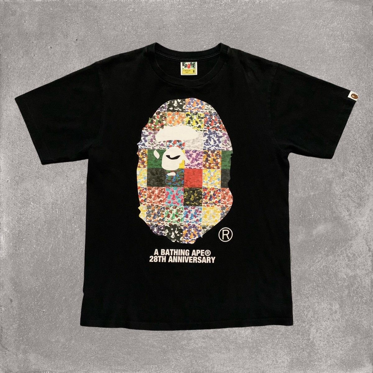 Bape Bape Medium Black Tee A Bathing Ape 28th Anniversary Size US M / EU 48-50 / 2 - 1 Thumbnail