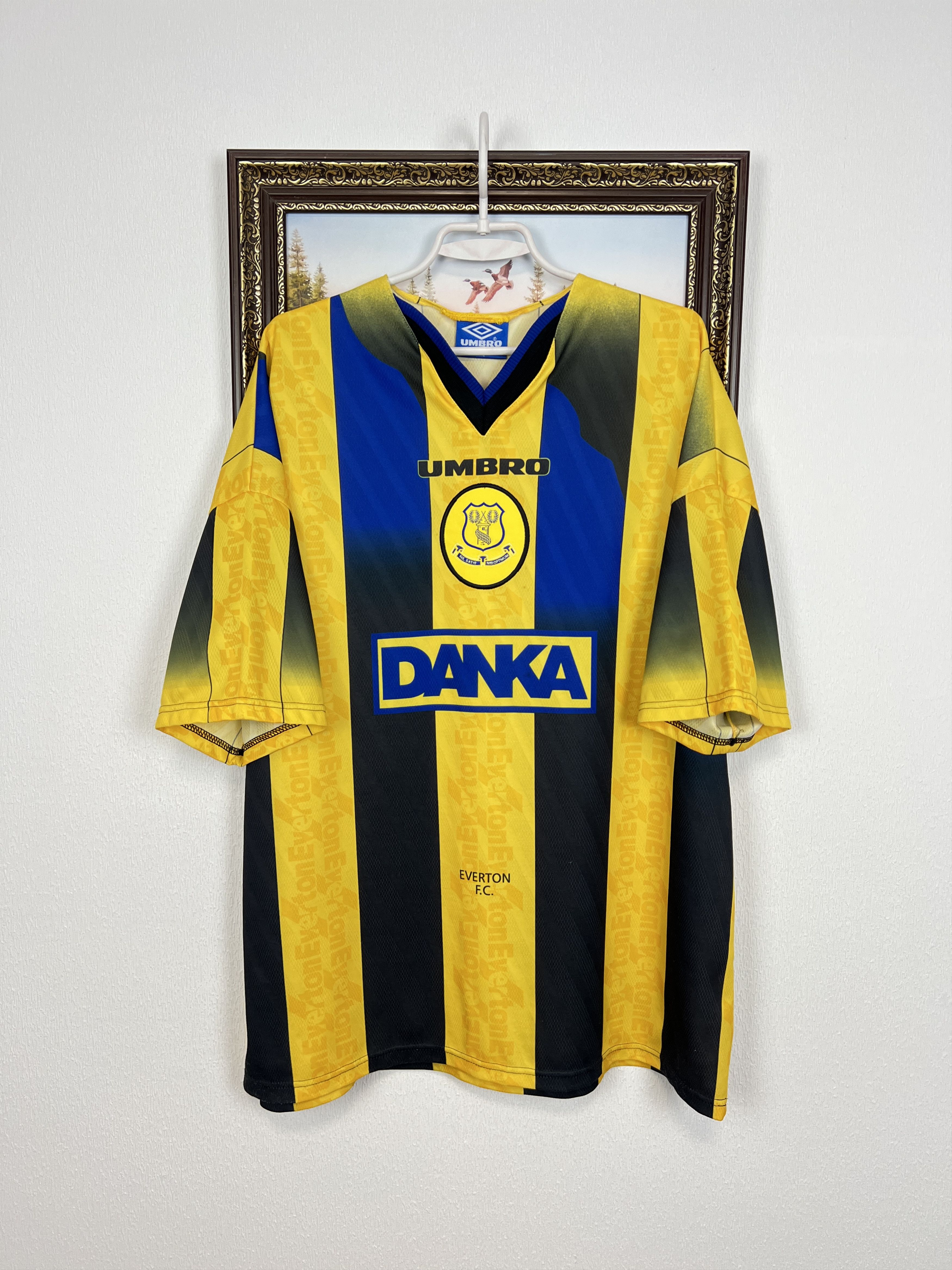 Umbro Everton Away football shirt 1996 Soccer Umbro Jersey Mens Size US XL / EU 56 / 4 - 1 Thumbnail