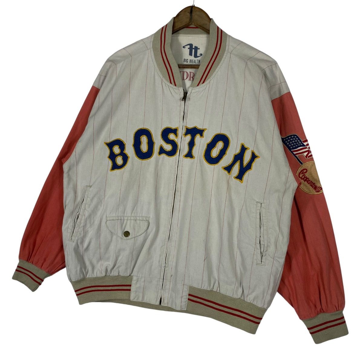 MLB Vintage 90s Boston Red Sox Reversible Bomber Jacket Size US S / EU 44-46 / 1 - 2 Thumbnail