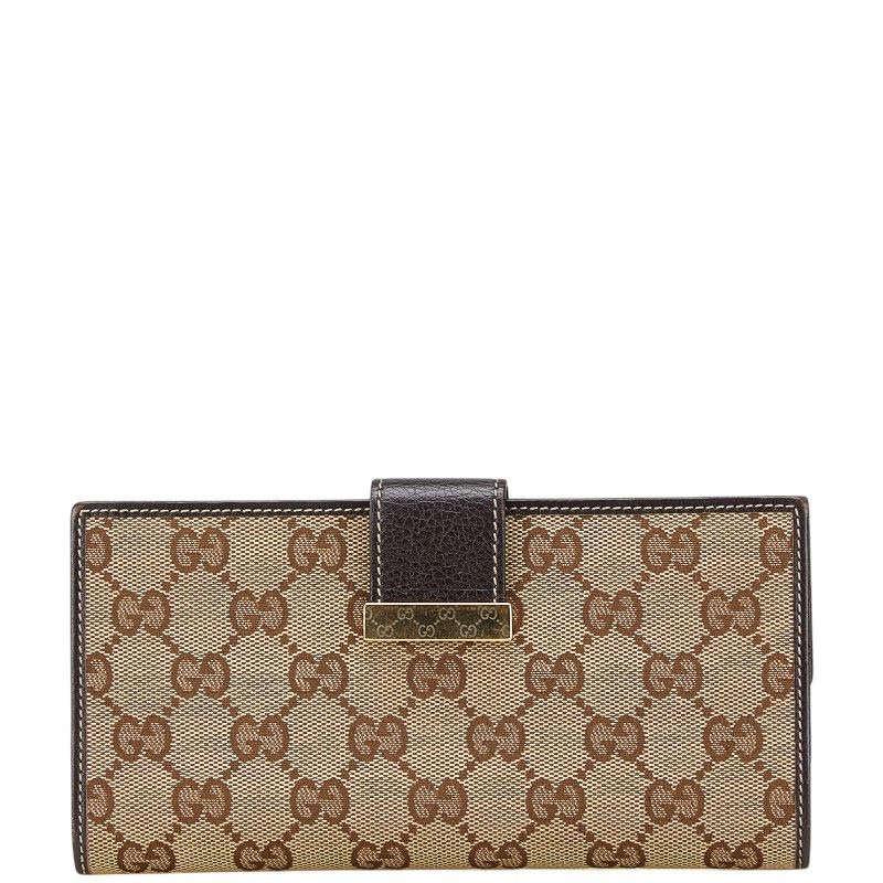 Gucci Gucci GG Canvas Leather Wallet Canvas Short Wallet 212089 DUTY FREE for USA