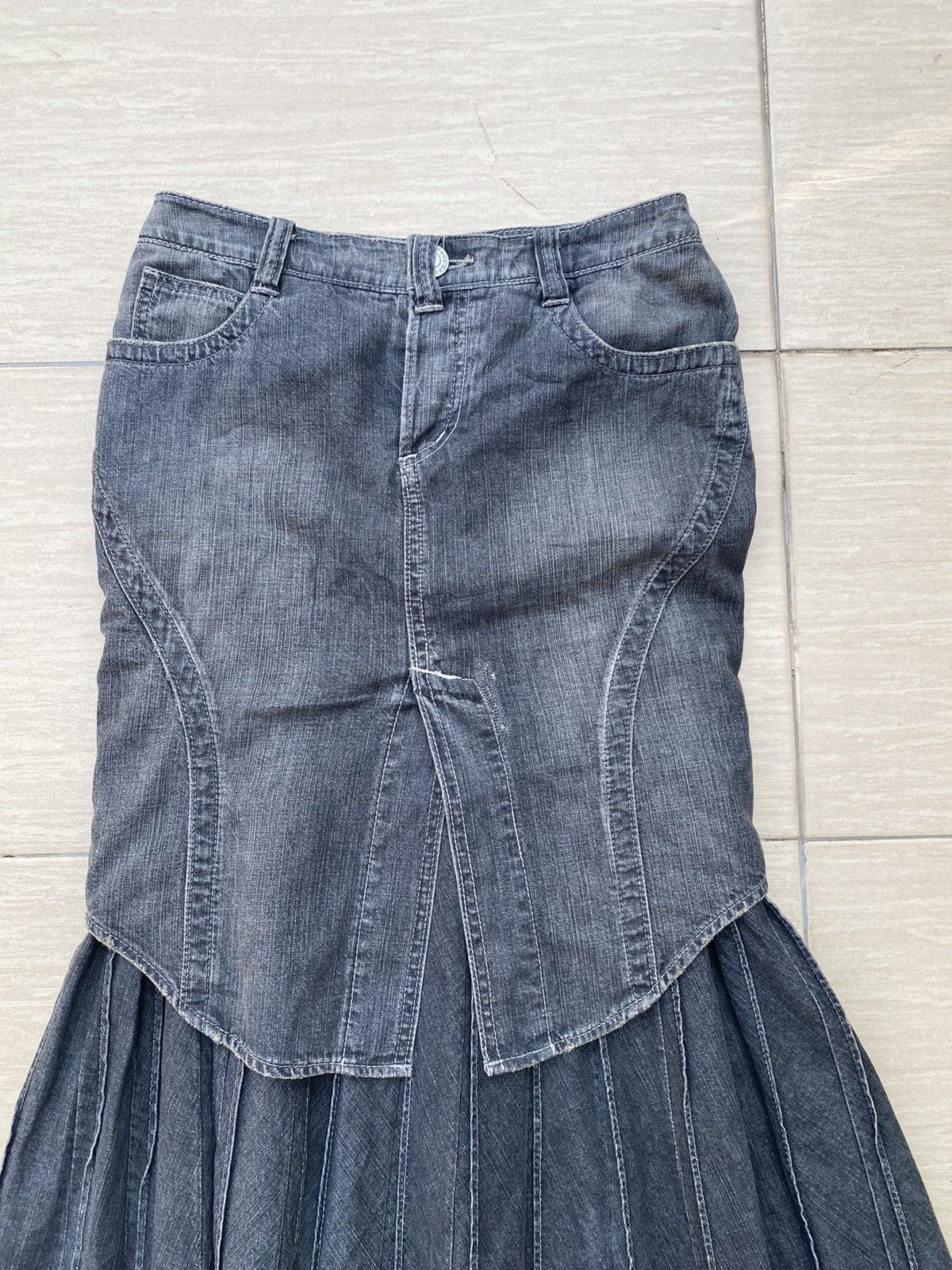 Jean Paul Gaultier vintage jean’s paul gaultier layered gray denim Size 25" / US 0 / IT 36 - 2 Thumbnail
