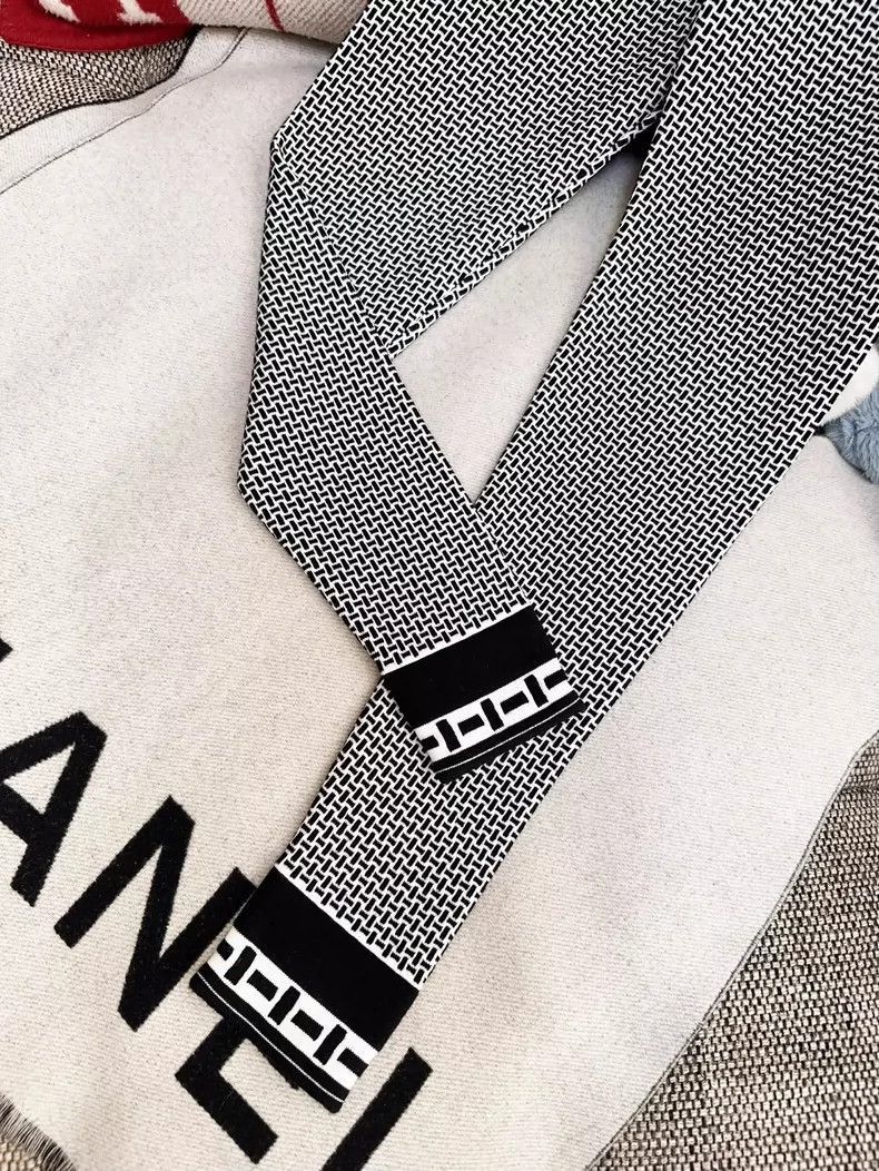 Hermes Hermes Black and White Knit Long Pants-2506 Size 35" - 2 Thumbnail