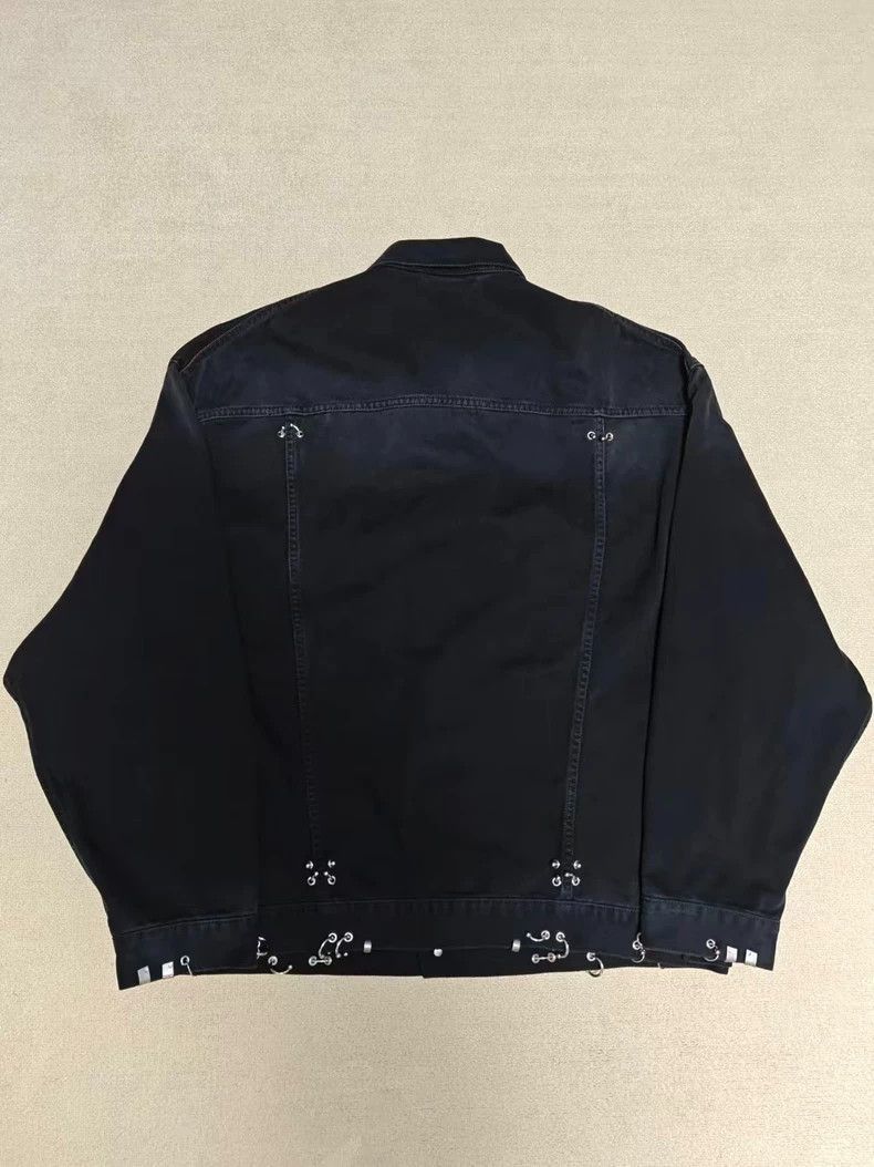Balenciaga Balenciaga 24fw rivet piercing hoop denim jacket-2506 Size US S / EU 44-46 / 1 - 2 Thumbnail