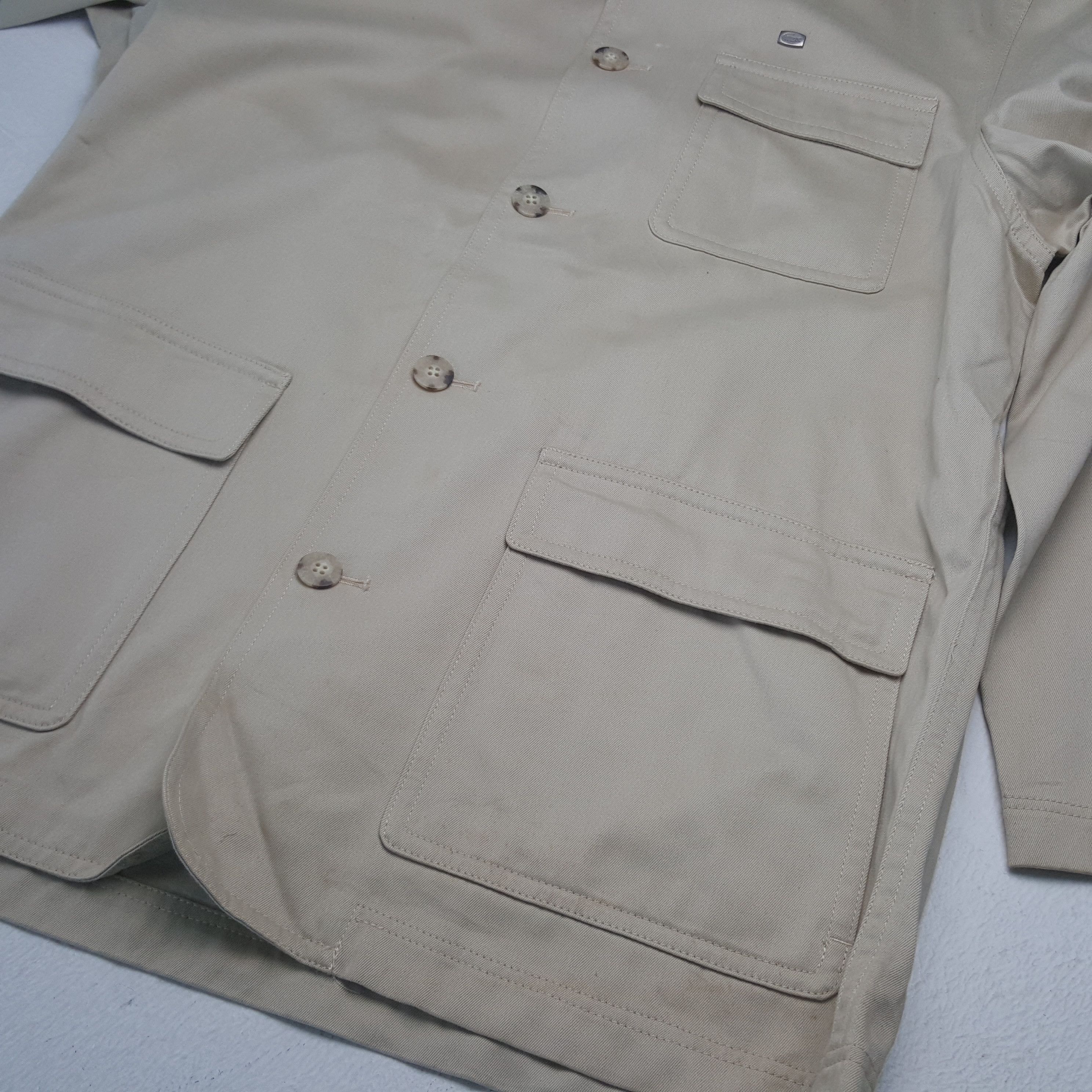 Lacoste Vintage Lacoste Khaki Button Up Jacket Size US L / EU 52-54 / 3 - 7 Thumbnail