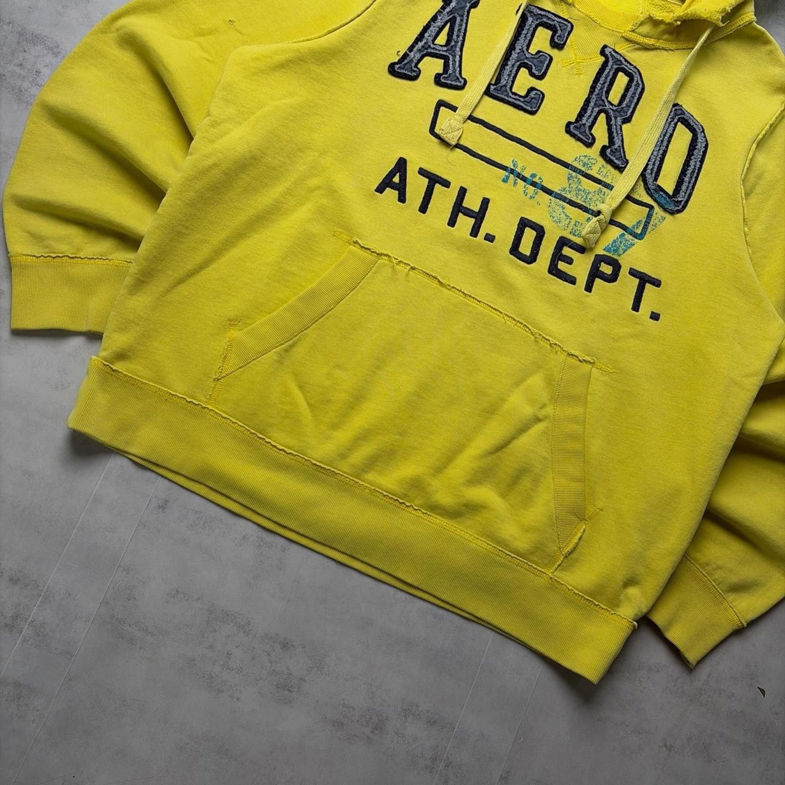 Aeropostale Y2K Yellow Aeropostale Grunge Skater Distressed Hoodie Size US XL / EU 56 / 4 - 4 Thumbnail