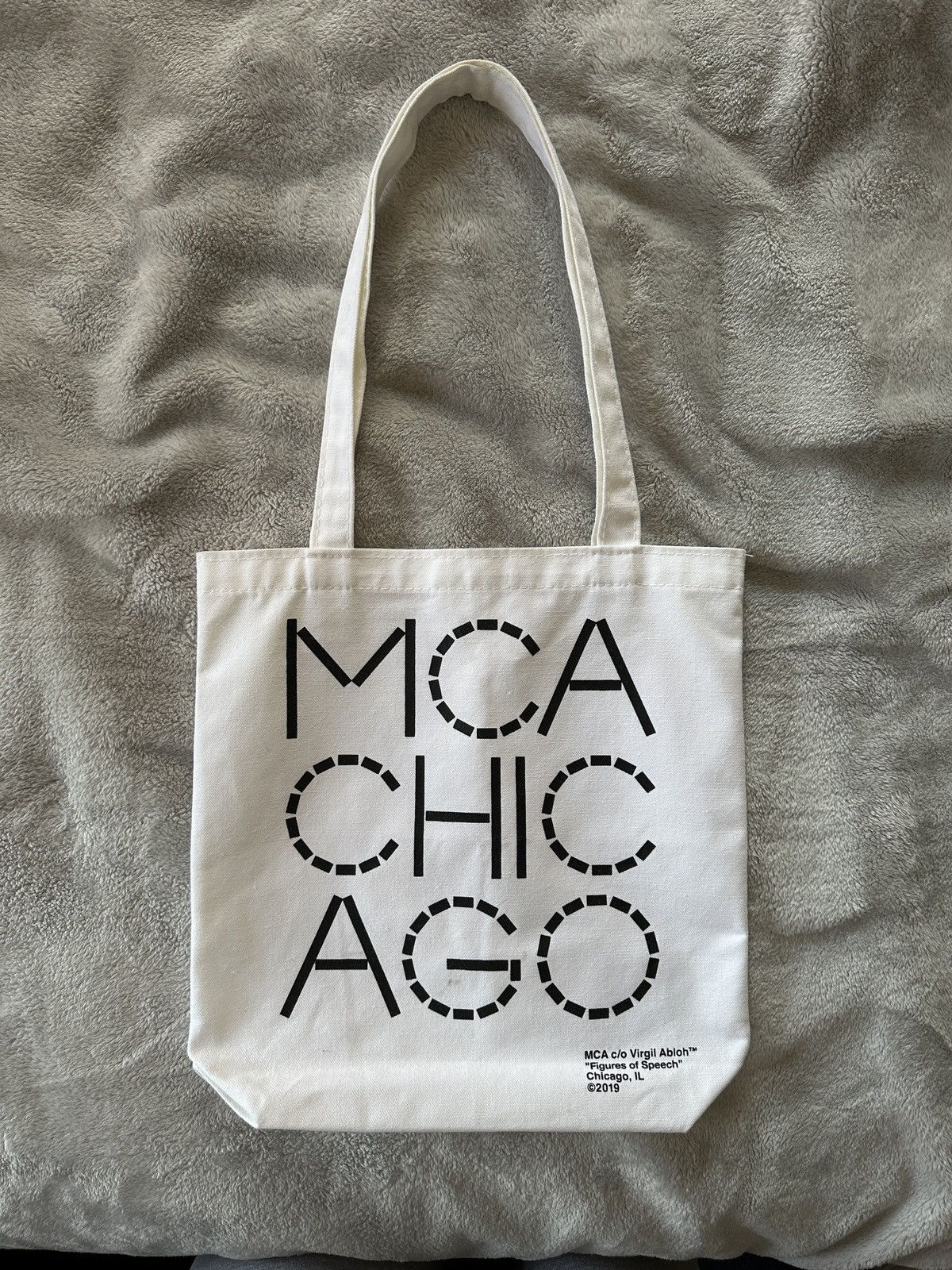 2019 Off-White Virgil Abloh X Mca Tote Bag in Beige, Men's
