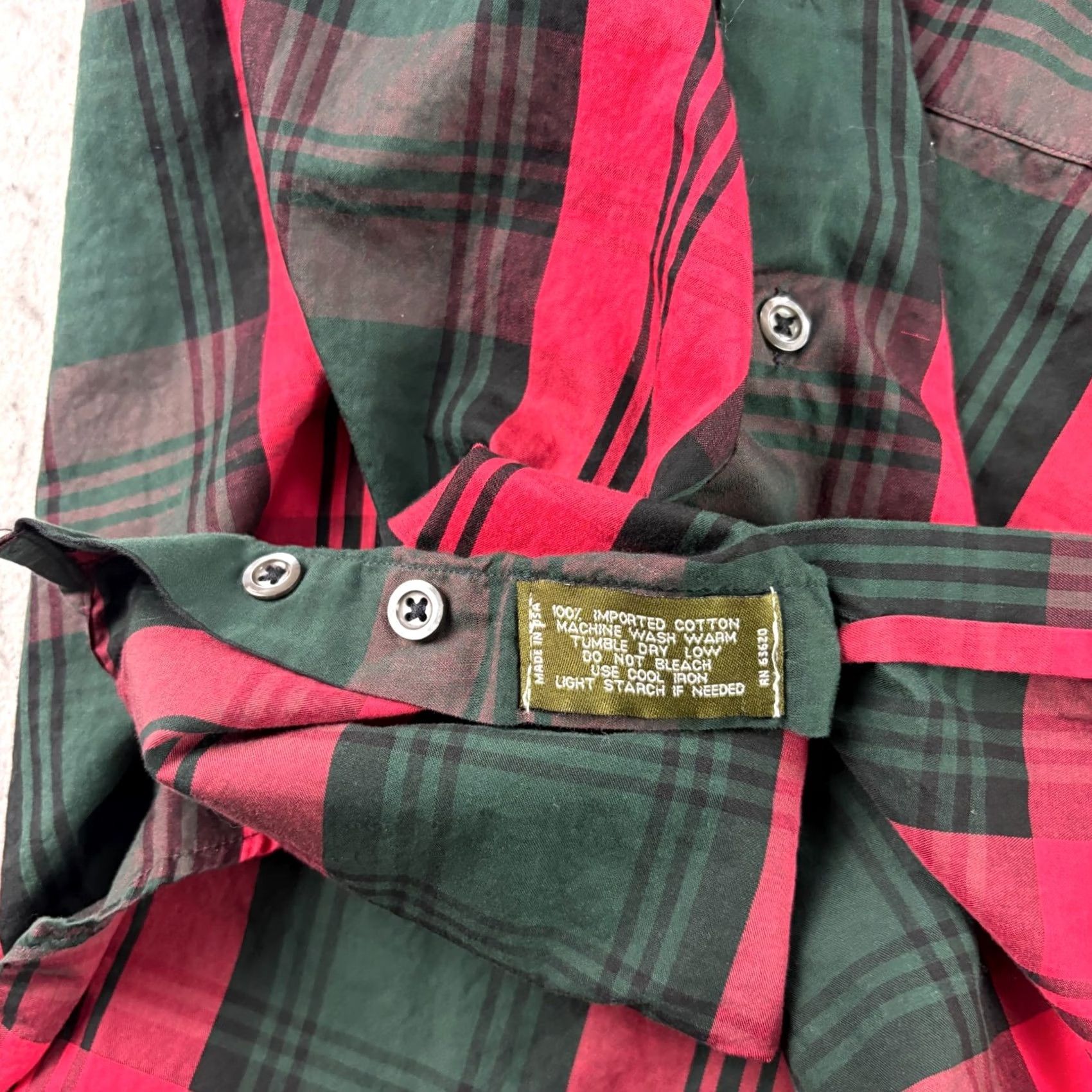 Vintage Gitman Bros Shirt Mens XL Red Plaid Button-Up Long Sleeve Casual Mens Regular Fit USA Made Size US XL / EU 56 / 4 - 7 Thumbnail