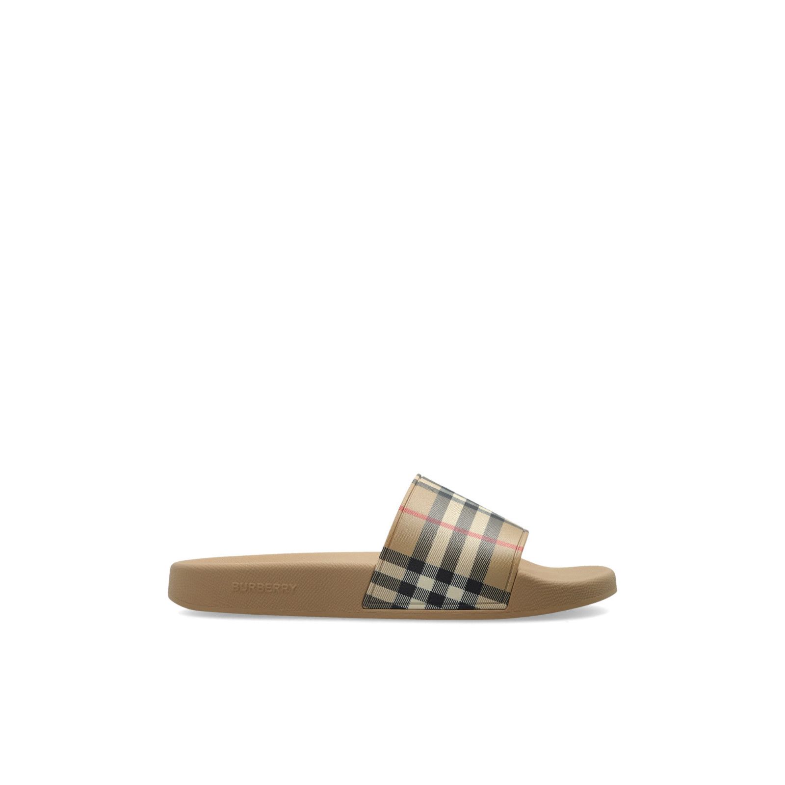 BURBERRY Check Beige Rubber Flip Flops New & Authentic (Wome