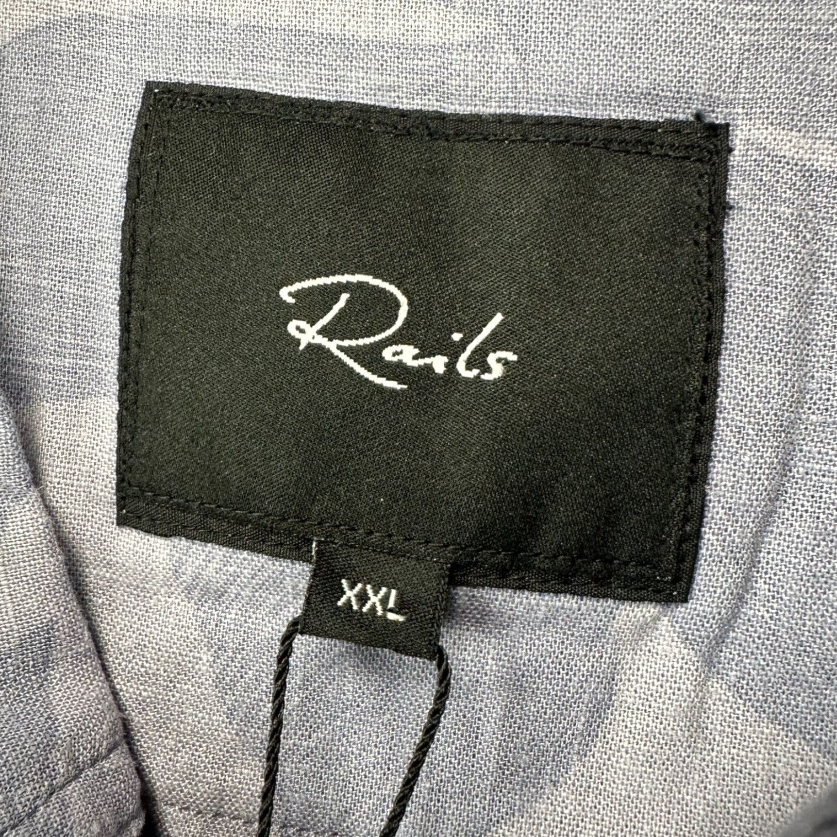 Rails VINTAGE? Rails Carson Linen Blend Hawaiian Shirt Mens 2XL Blue Garden Sands Orchid NEW Size US XXL / EU 58 / 5 - 5 Thumbnail