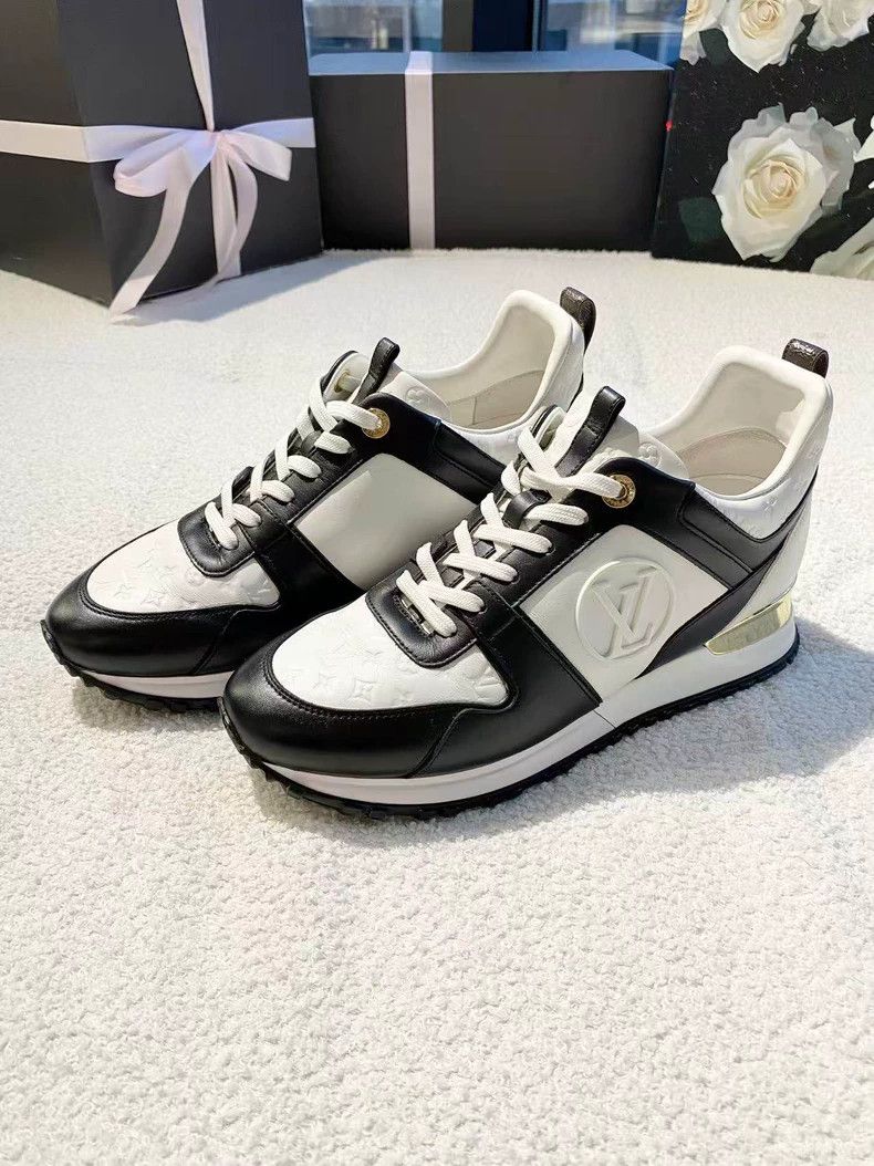 Louis Vuitton Louis Vuitton Run Away Black & White Panda Lace-Up Sneaker Size US 8 / IT 38 - 1 Thumbnail