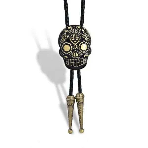 Cowboy Equipment Minami x Yuki Skull Head Leather Rope Bolo Tie Size ONE SIZE - 1 Thumbnail