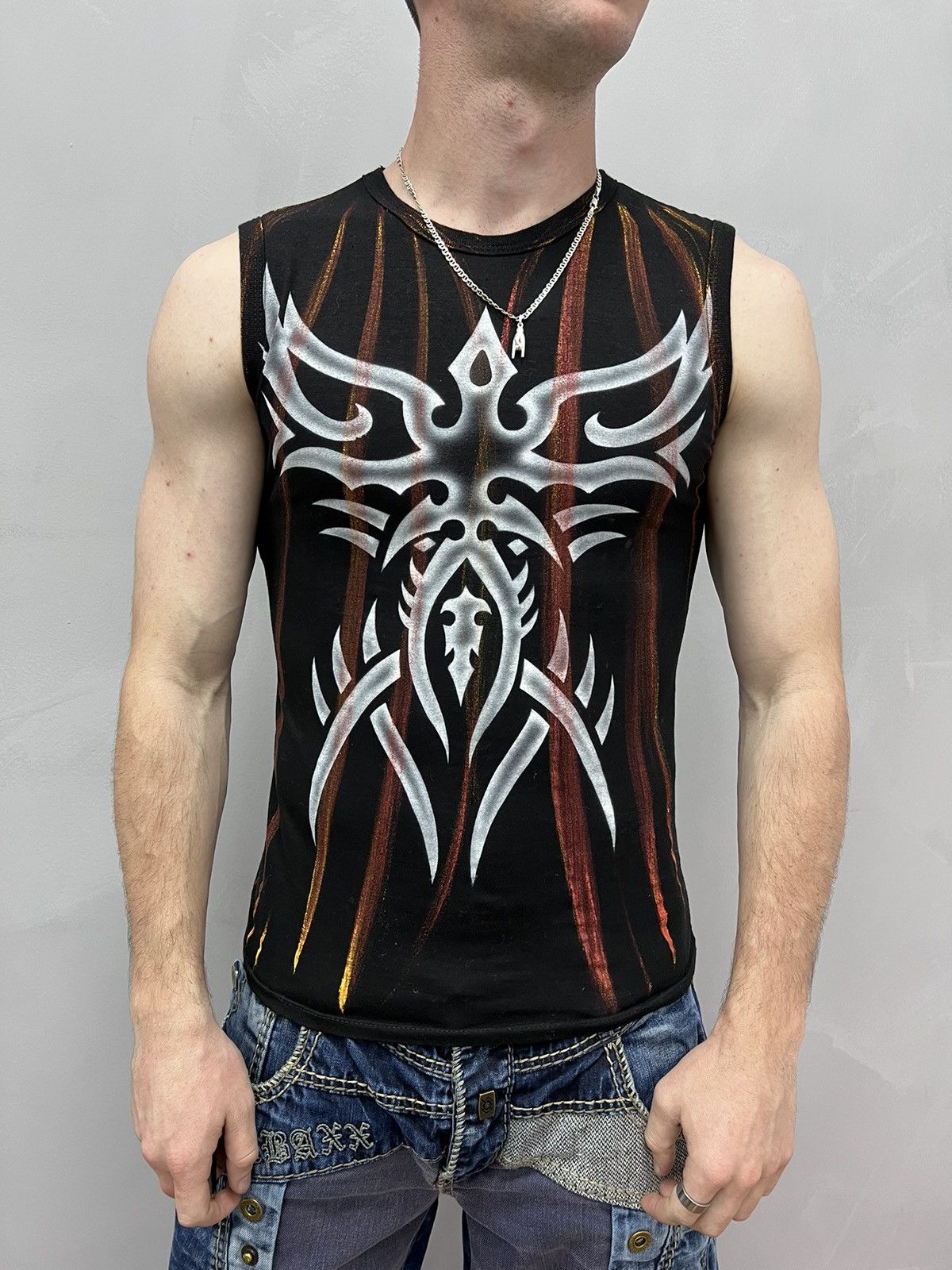 Hysteric Glamour VINTAGE Y2K SLIM TRIBAL DISTRESSED DIESEL LOGO TANK TOP Size US M / EU 48-50 / 2 - 2 Thumbnail