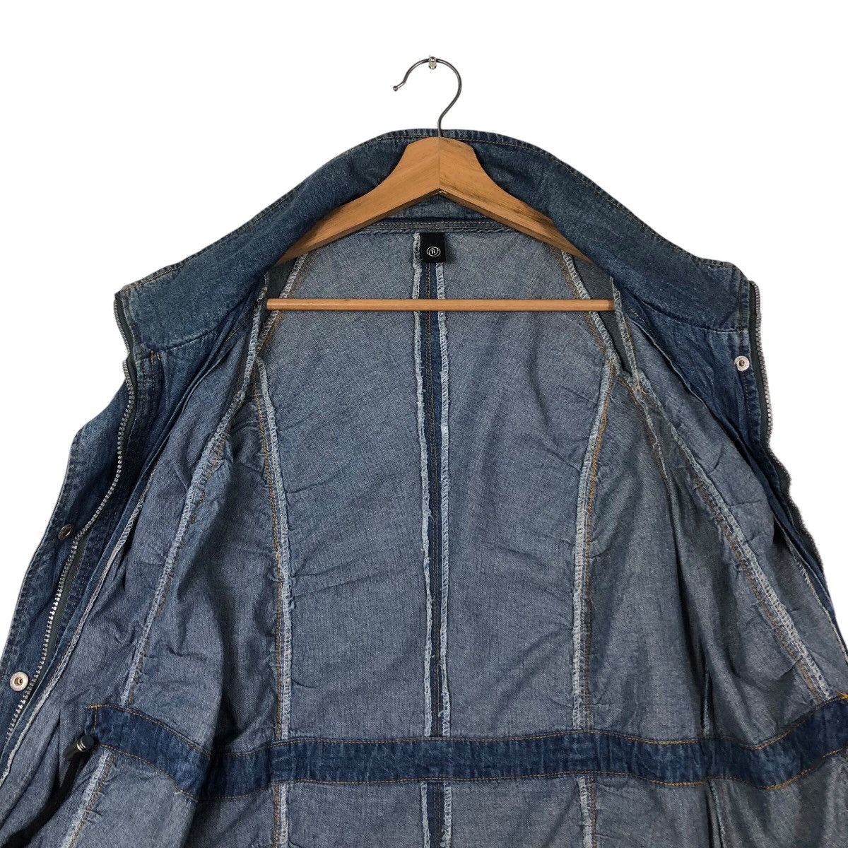 Japanese Brand 📌Vintage Biker Denim Jacket Unknown Japan Issey Miyake Size US M / EU 48-50 / 2 - 15 Thumbnail