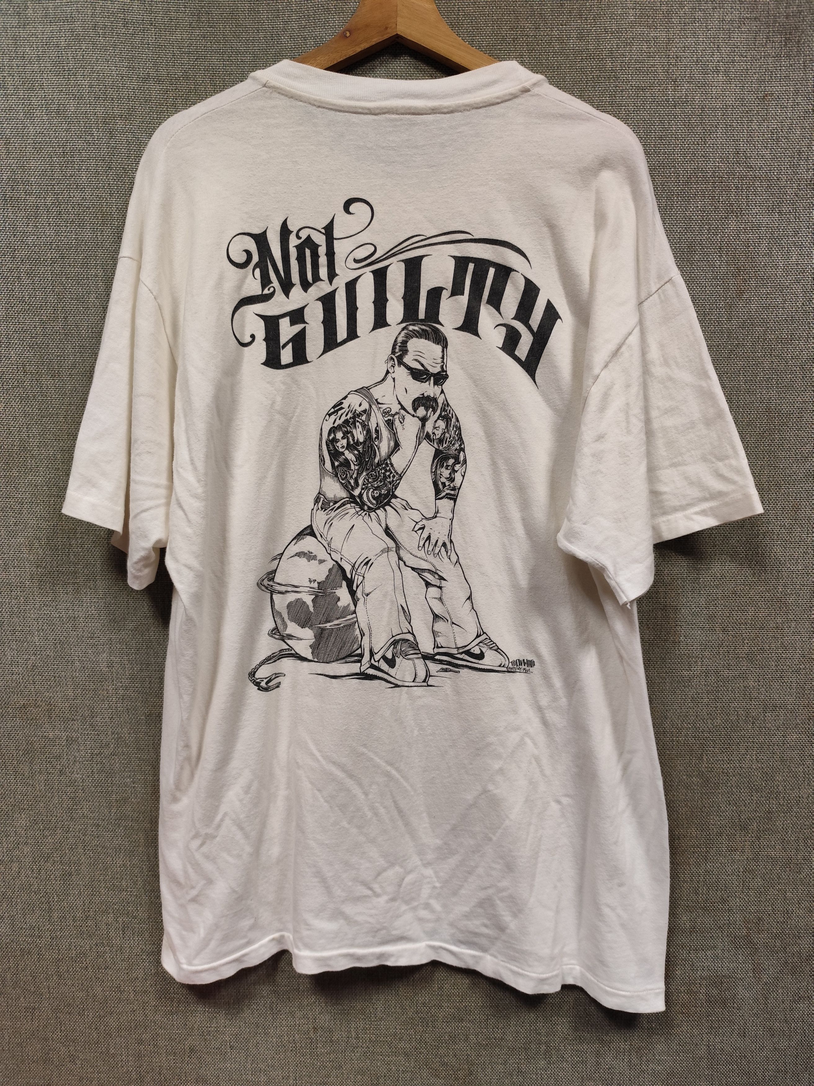Nike × Rap Tees × Vintage Vintage 90s not guilty Size US XL / EU 56 / 4 - 1 Thumbnail