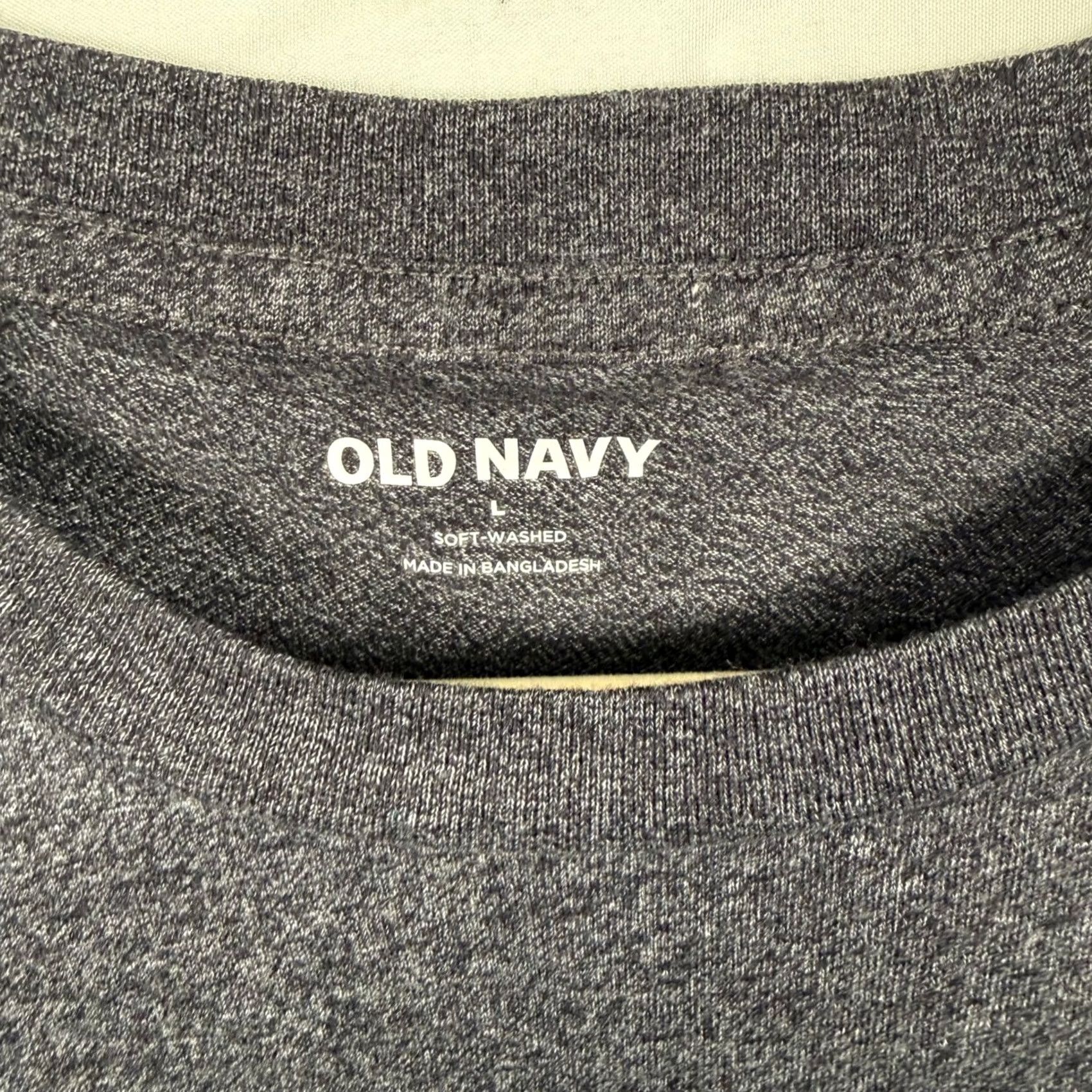 Old Navy Old Navy Mens L T-Shirt Dark Gray Soft Washed Heathered Basic Tee Normcore Size US L / EU 52-54 / 3 - 2 Thumbnail