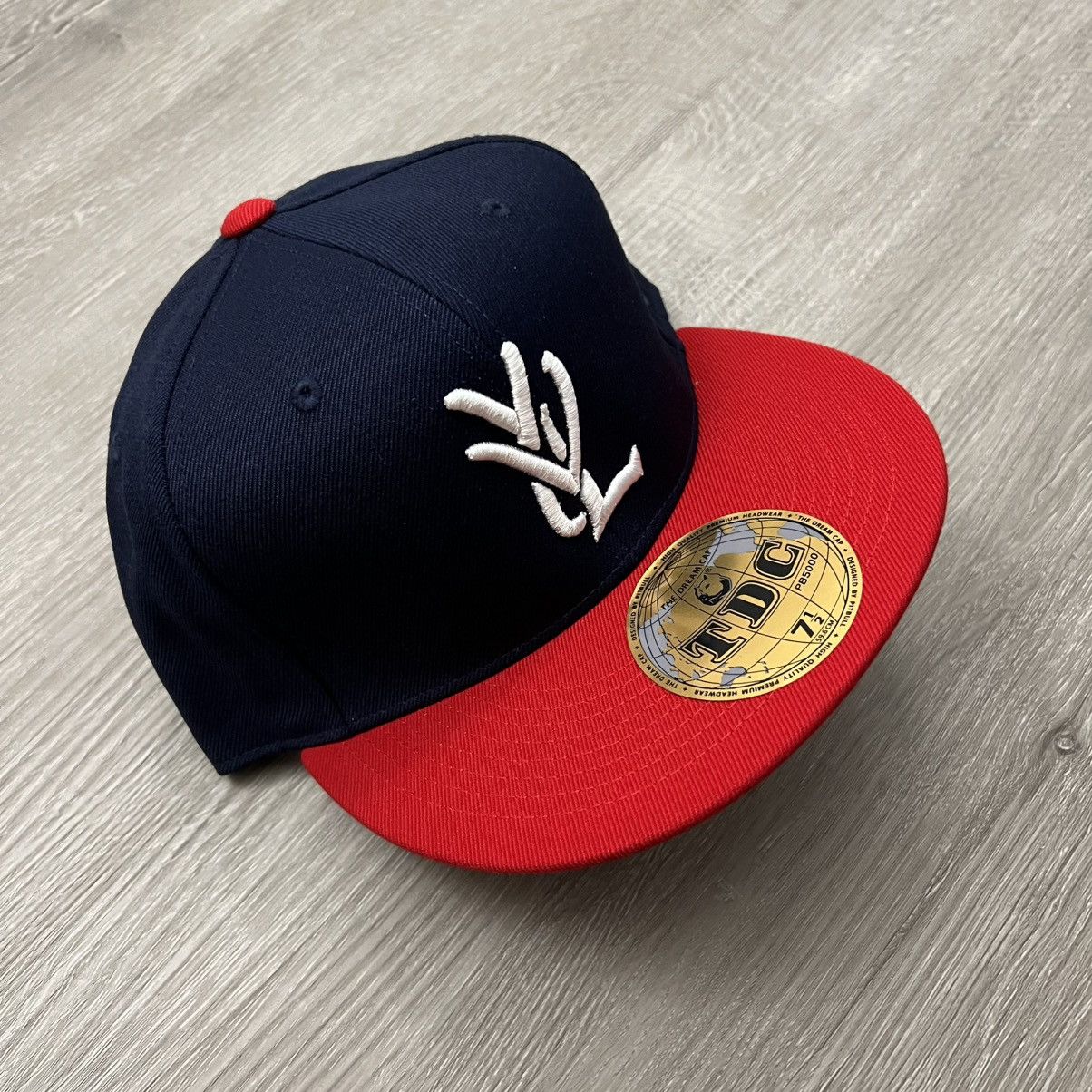 Playboi Carti Opium YVL Fitted hat Blue Red 7 1/2 | Grailed