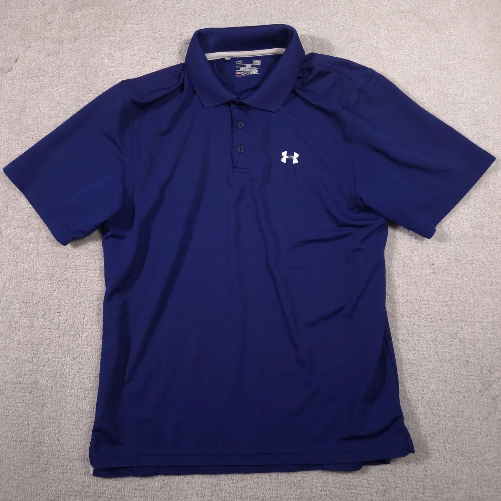 Under Armour Under Armour Polo Shirt Mens Large Blue Short Sleeve Golf Performance HeatGear Size US L / EU 52-54 / 3 - 2 Thumbnail