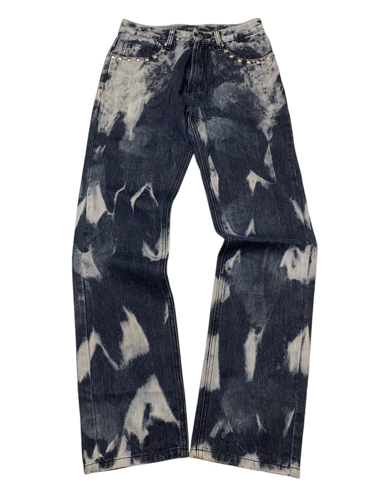 If Six Was Nine 2000's Bernings Sho Studded Seawash Jeans Size US 26 / EU 42 - 1 Thumbnail