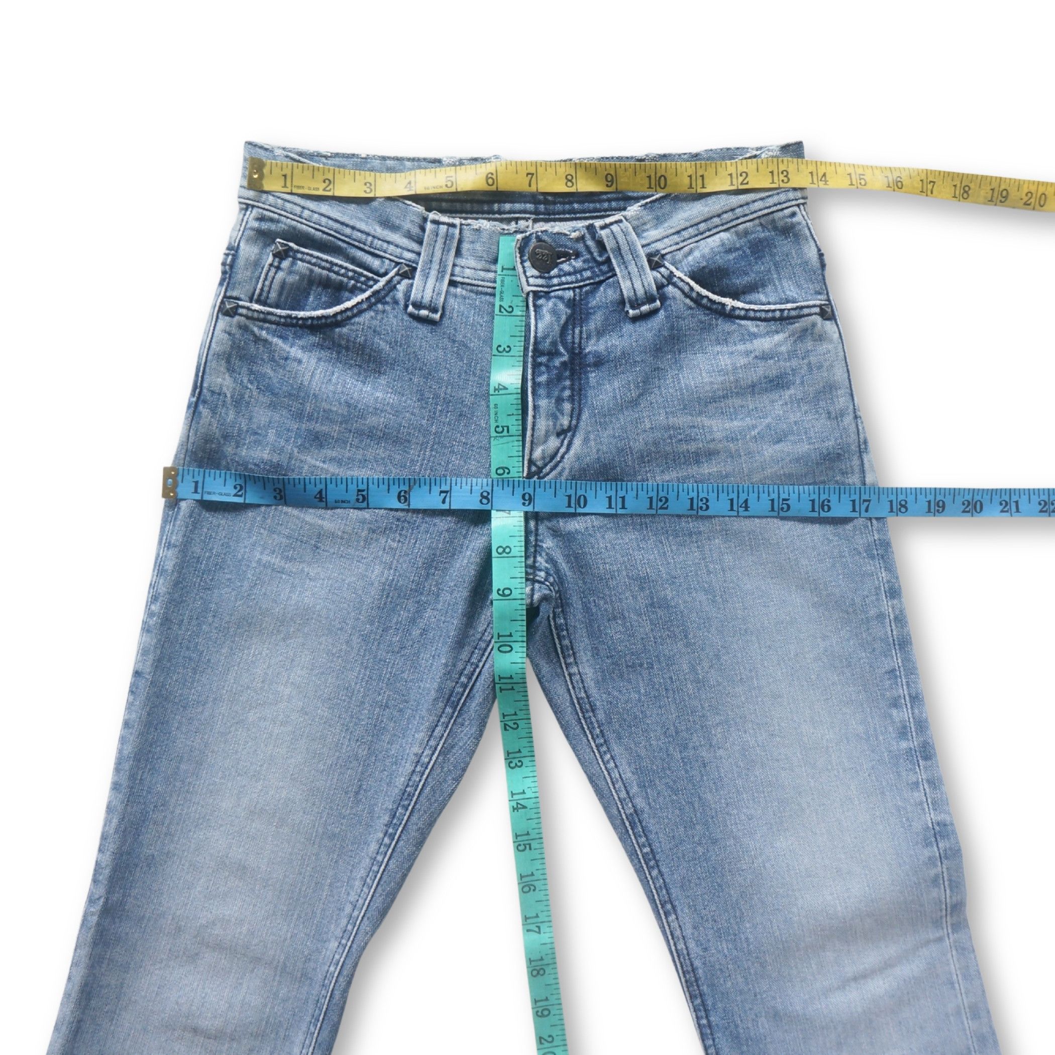 Lee Lee Flare Blue Jeans Made in Japan Size US 27 - 9 Thumbnail